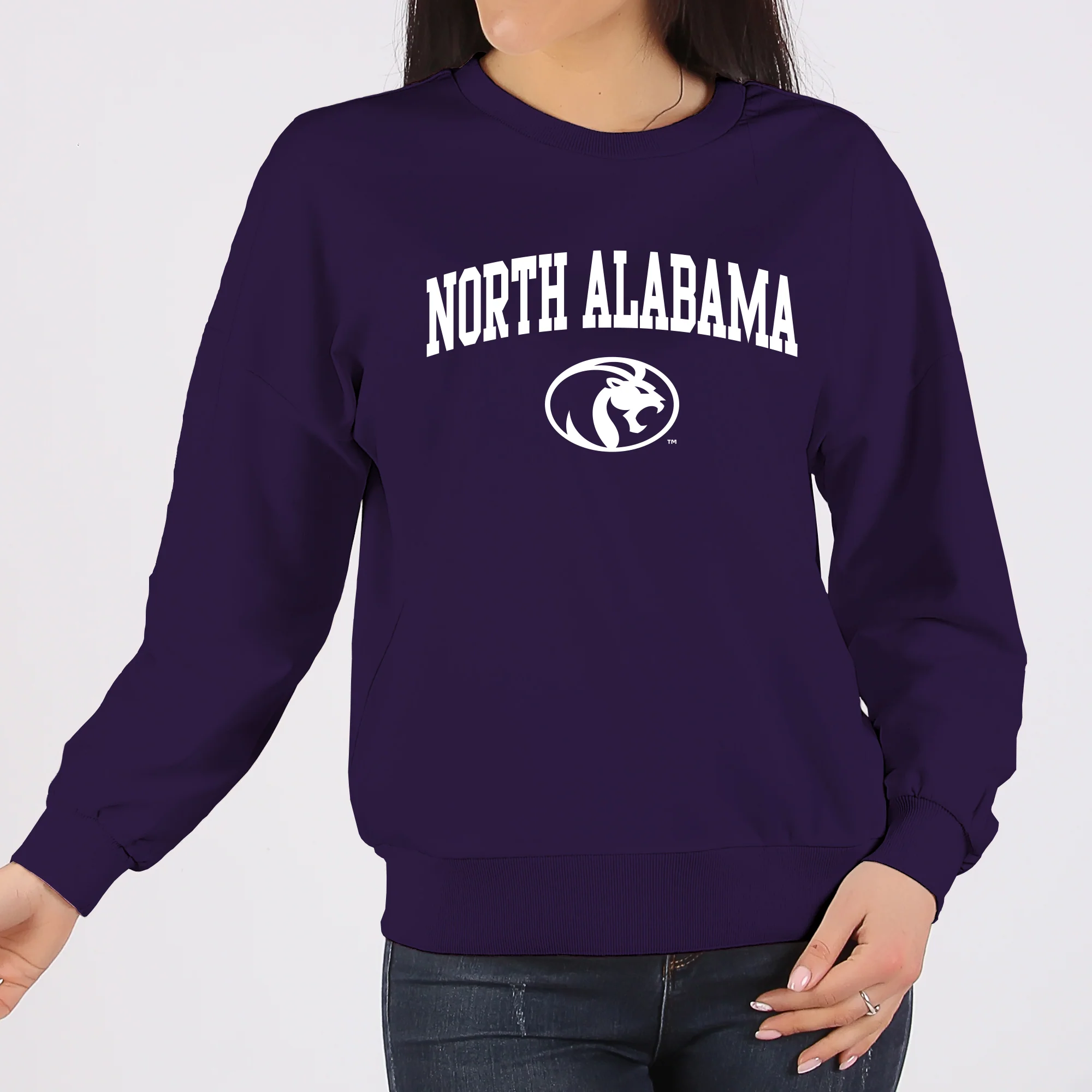 North Alabama Arch Logo Crewneck - Purple - Image 4