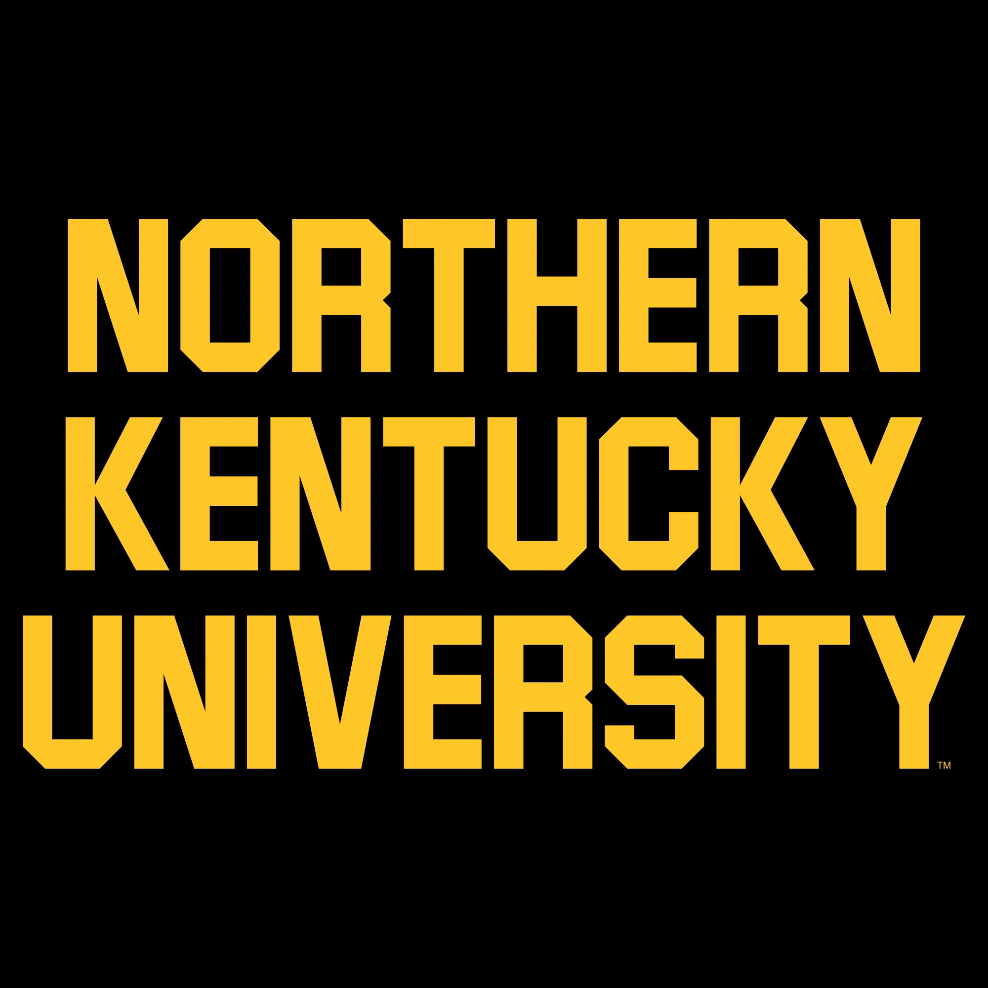 Northern Kentucky University Norse Basic Block Long Sleeve T Shirt - Black - Image 2
