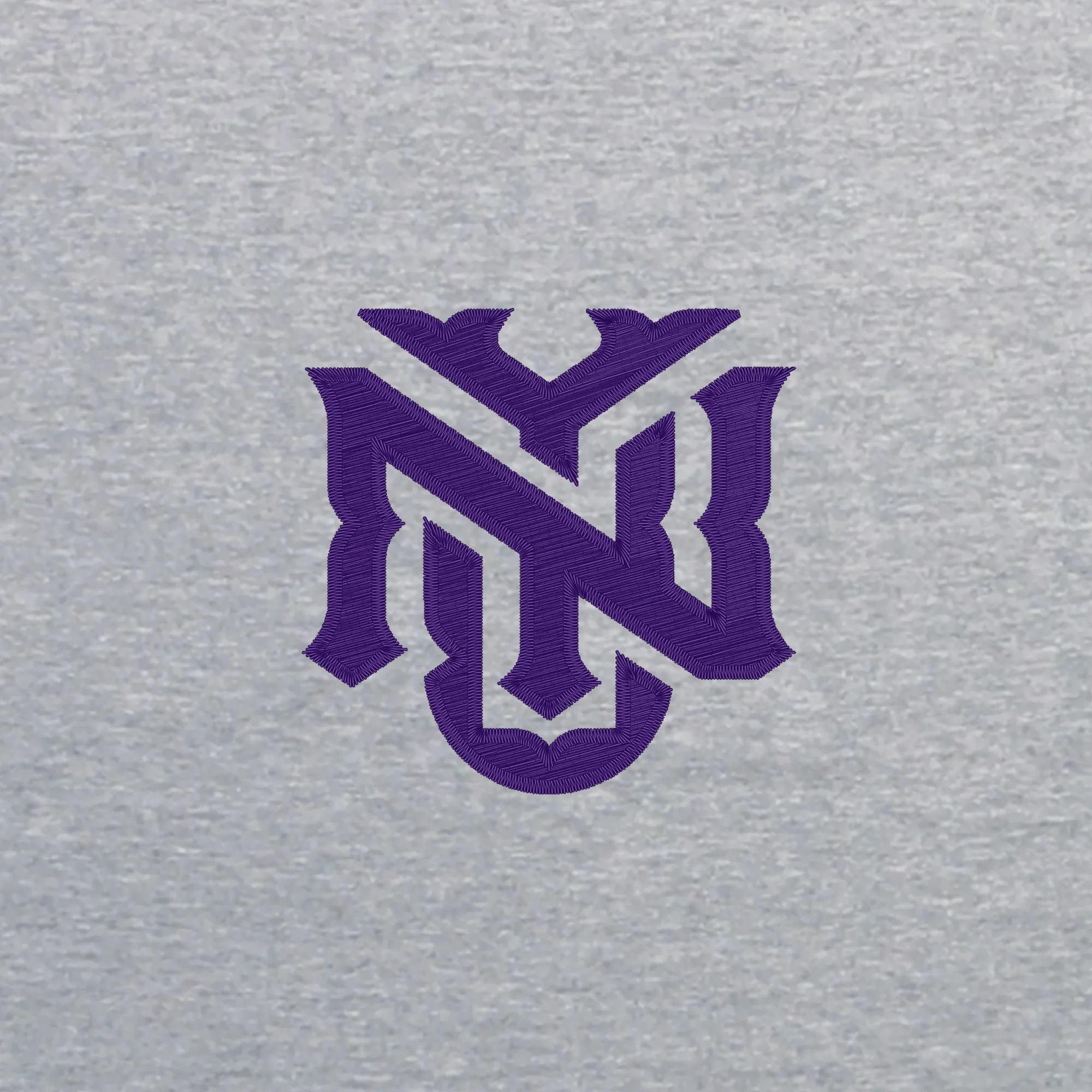 NYU Primary Logo Pom Pom Beanie - Heather Grey - Image 2