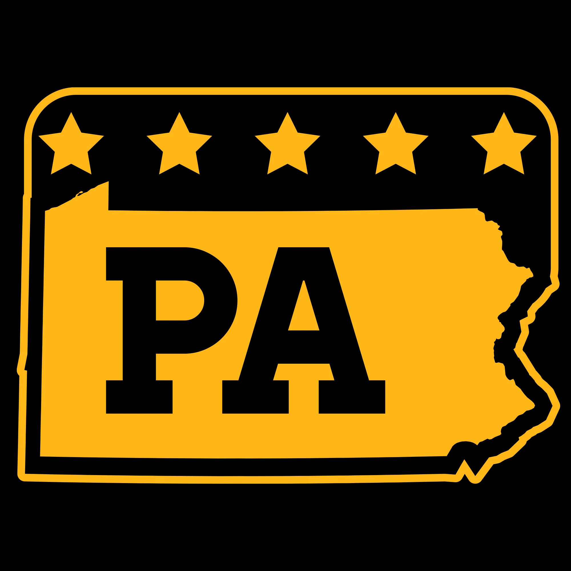 Pennsylvania Stars T-Shirt - Black - Image 2