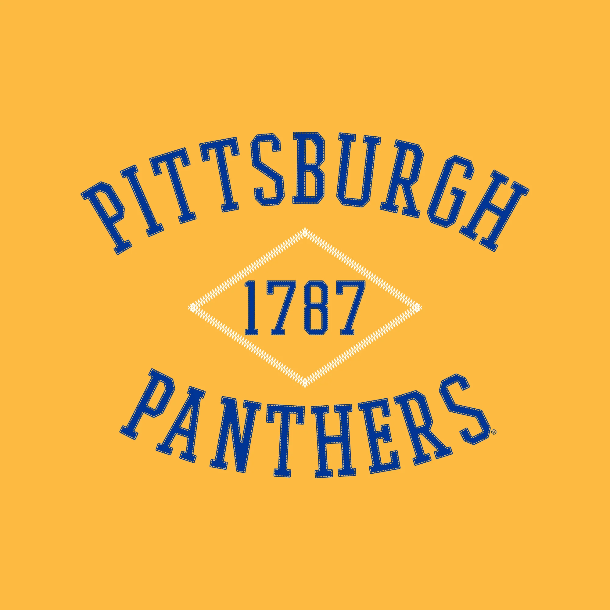 Pittsburgh Faux Stitch Arch Hoodie - Gold - Image 2
