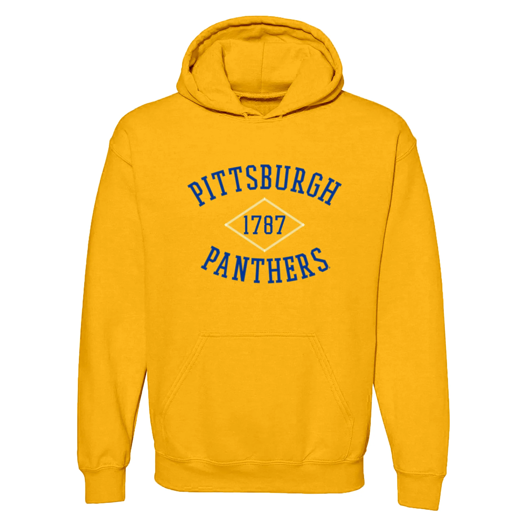 Pittsburgh Faux Stitch Arch Hoodie - Gold