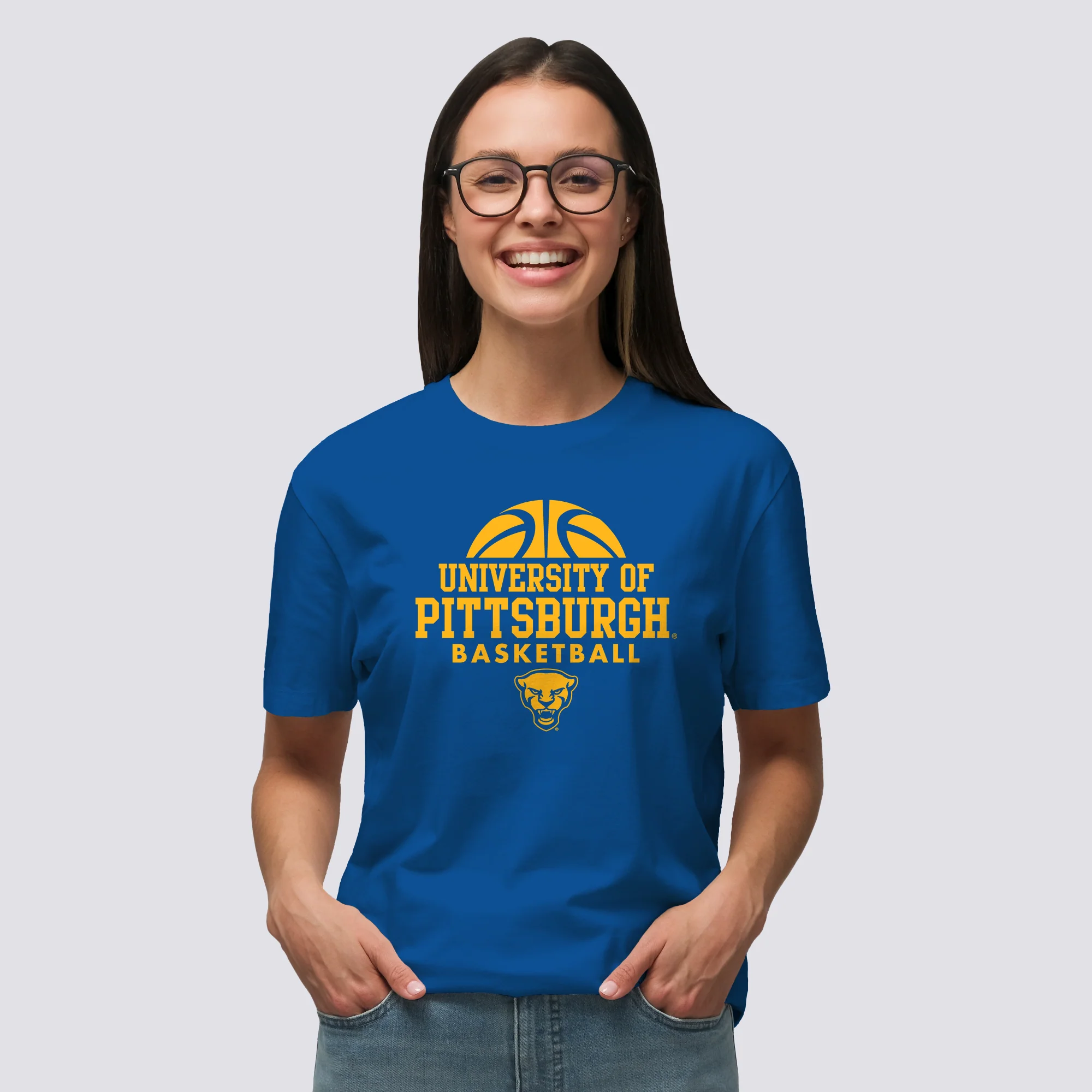 Pittsburgh Panthers Basketball Hype T-Shirt - Royal - Image 4