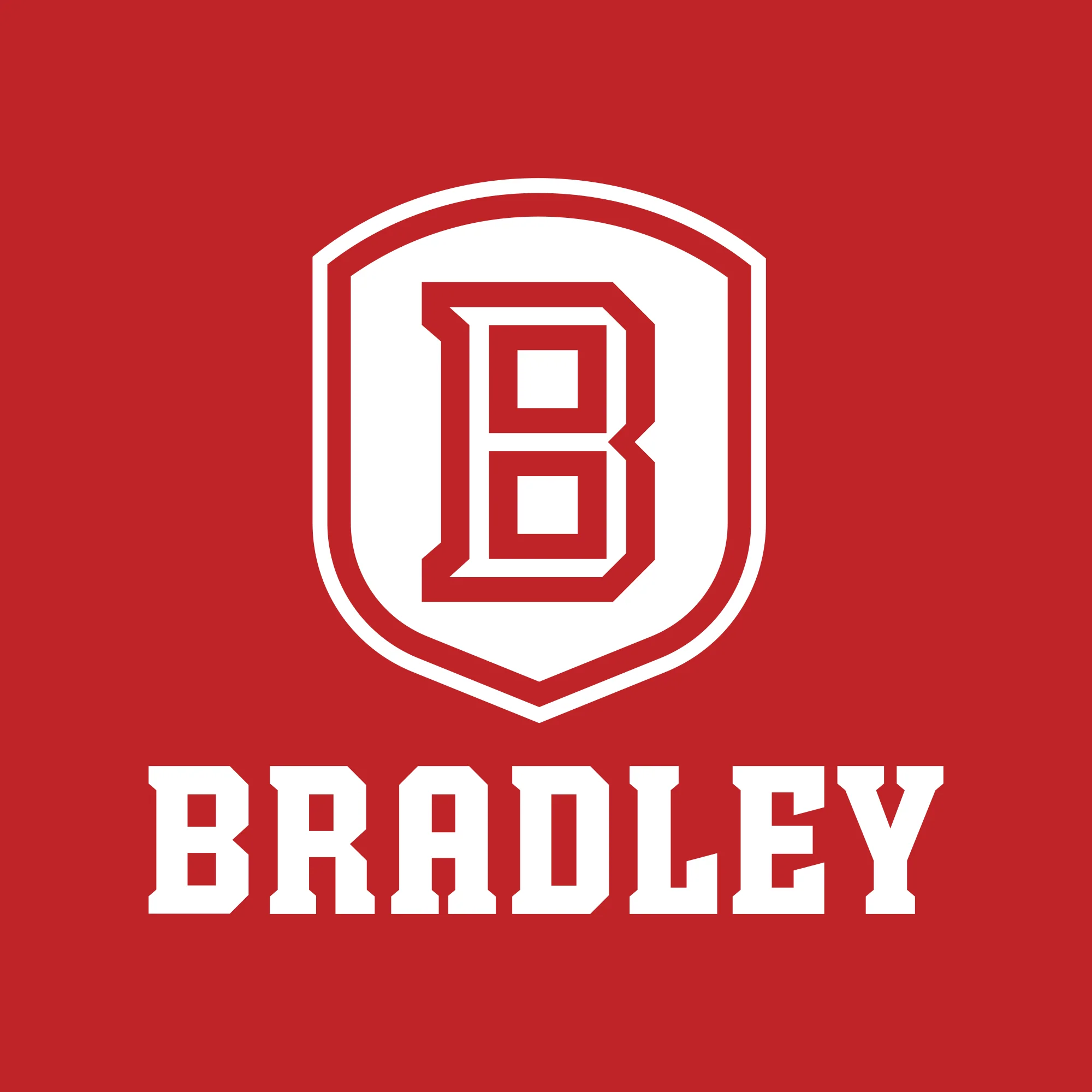 Bradley University Braves Primary Logo Basic Cotton Short Sleeve Women's T Shirt - Red - Image 2