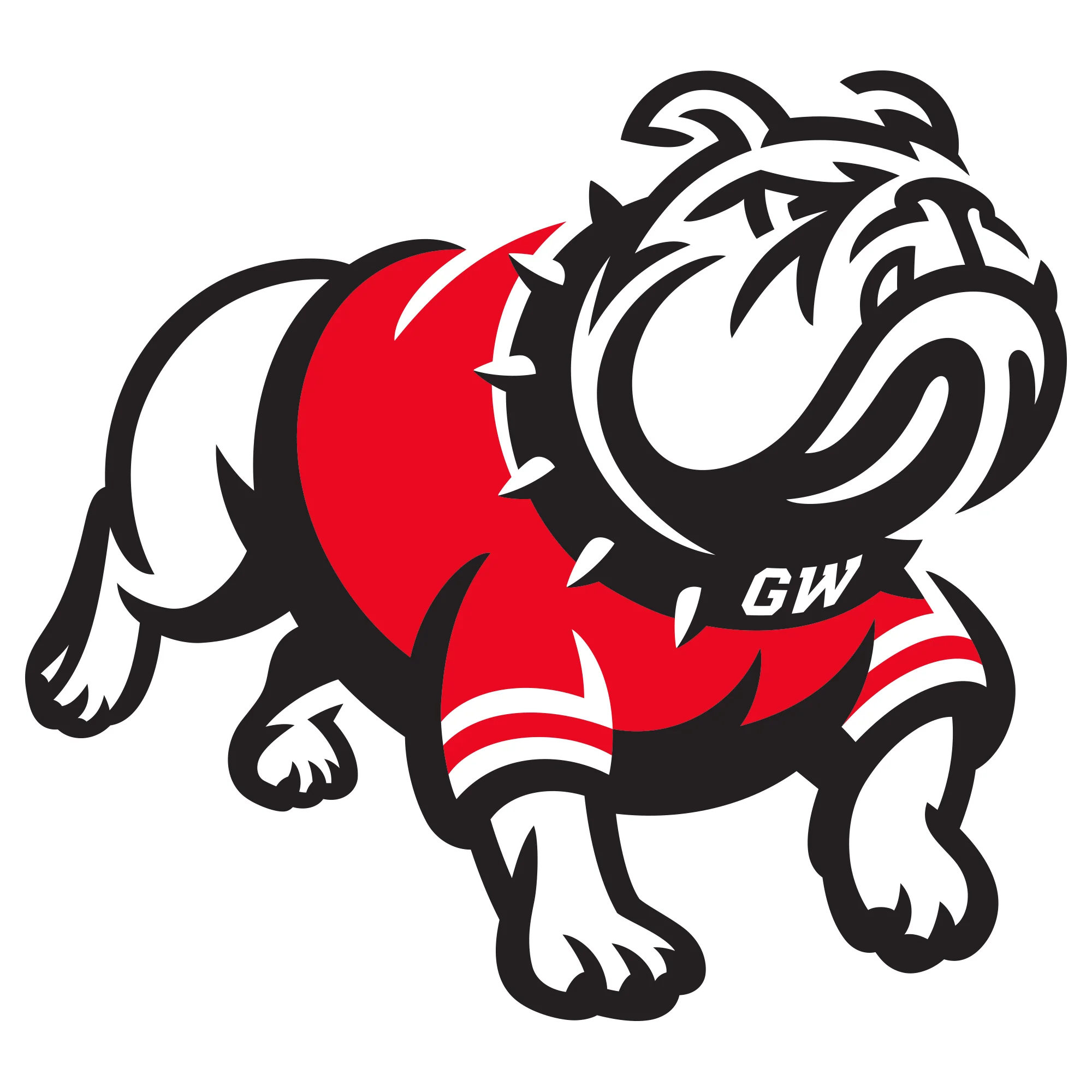 Gardner-Webb University Bulldogs Primary Logo Basic Cotton Long Sleeve T Shirt - White - Image 2