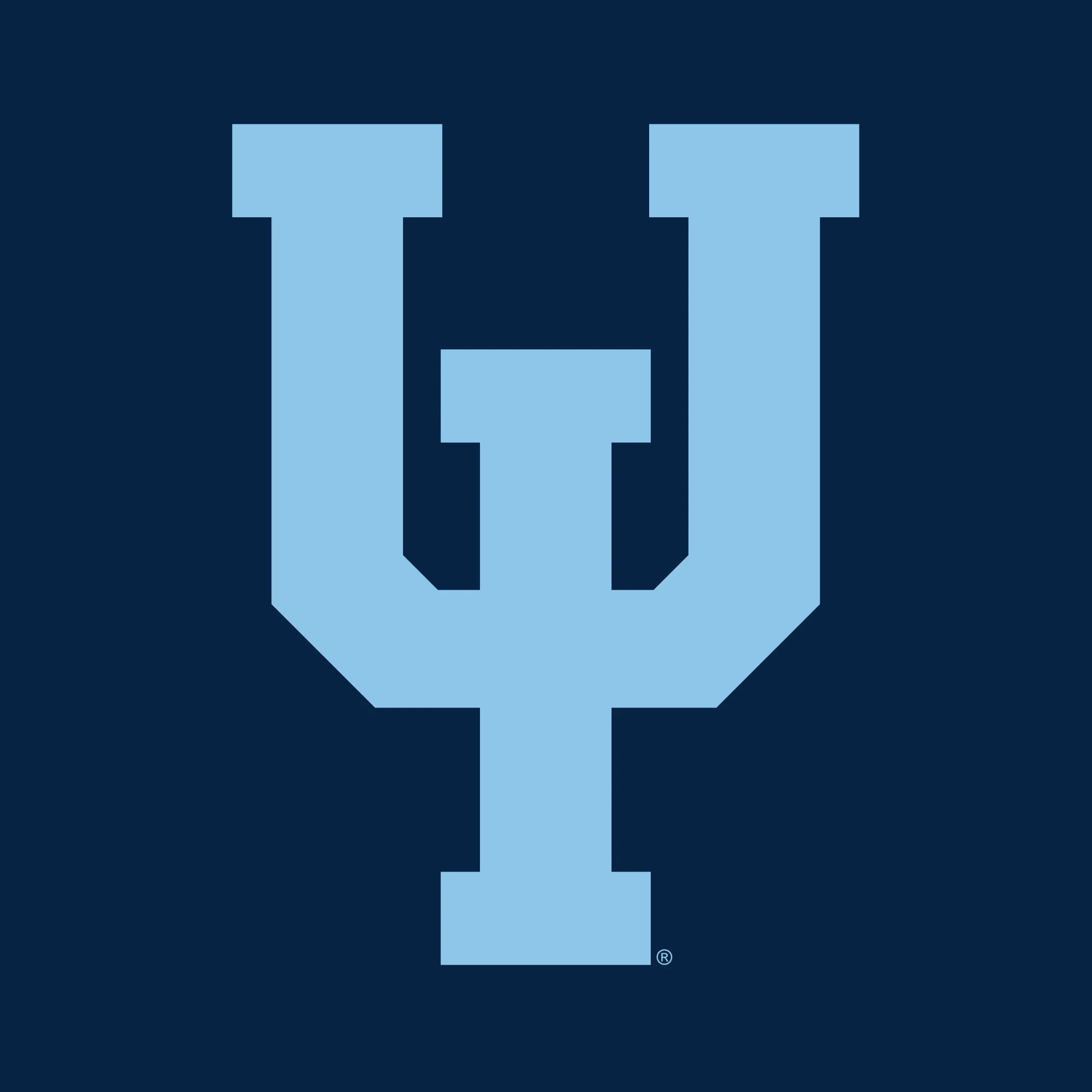 Upper Iowa University Peacocks Primary Logo Basic Cotton Womens Short Sleeve T Shirt - Navy - Image 2