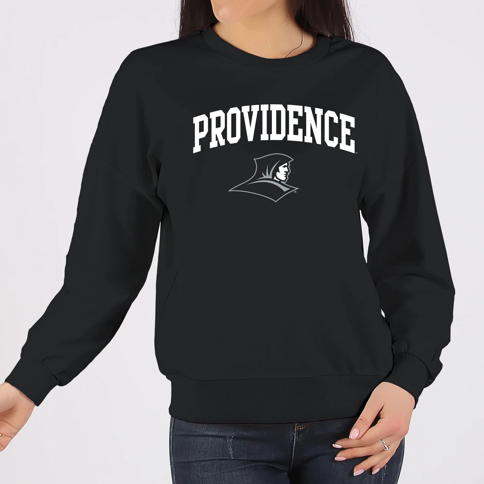 Providence College Friars Arch Logo Crewneck - Black - Image 4