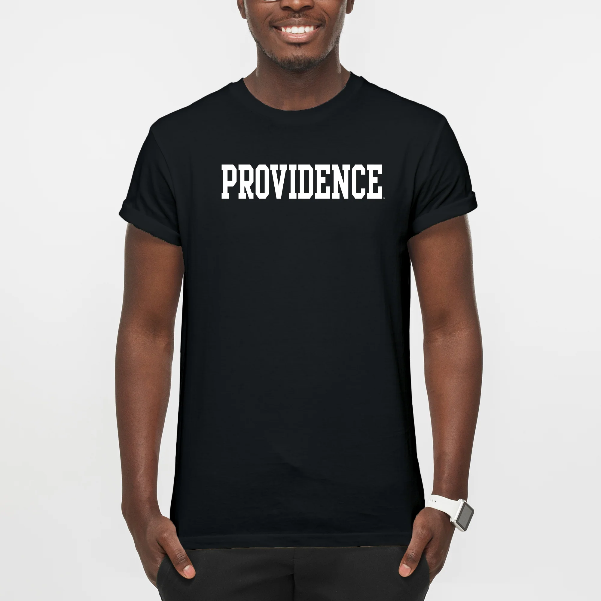 Providence College Friars Basic Block Short Sleeve T-Shirt - Black - Image 3