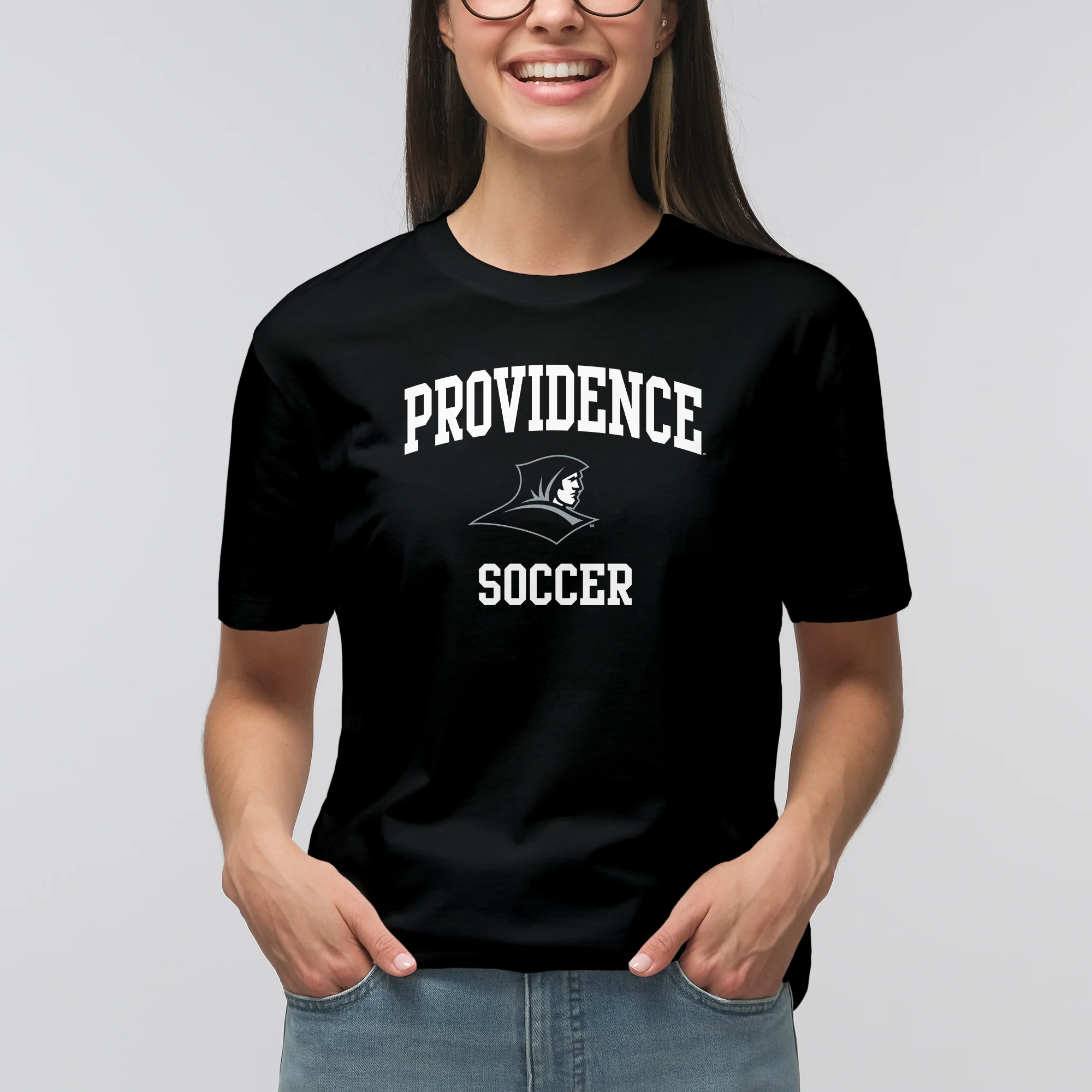 Providence Friars Arch Logo Soccer T-Shirt - Black - Image 4