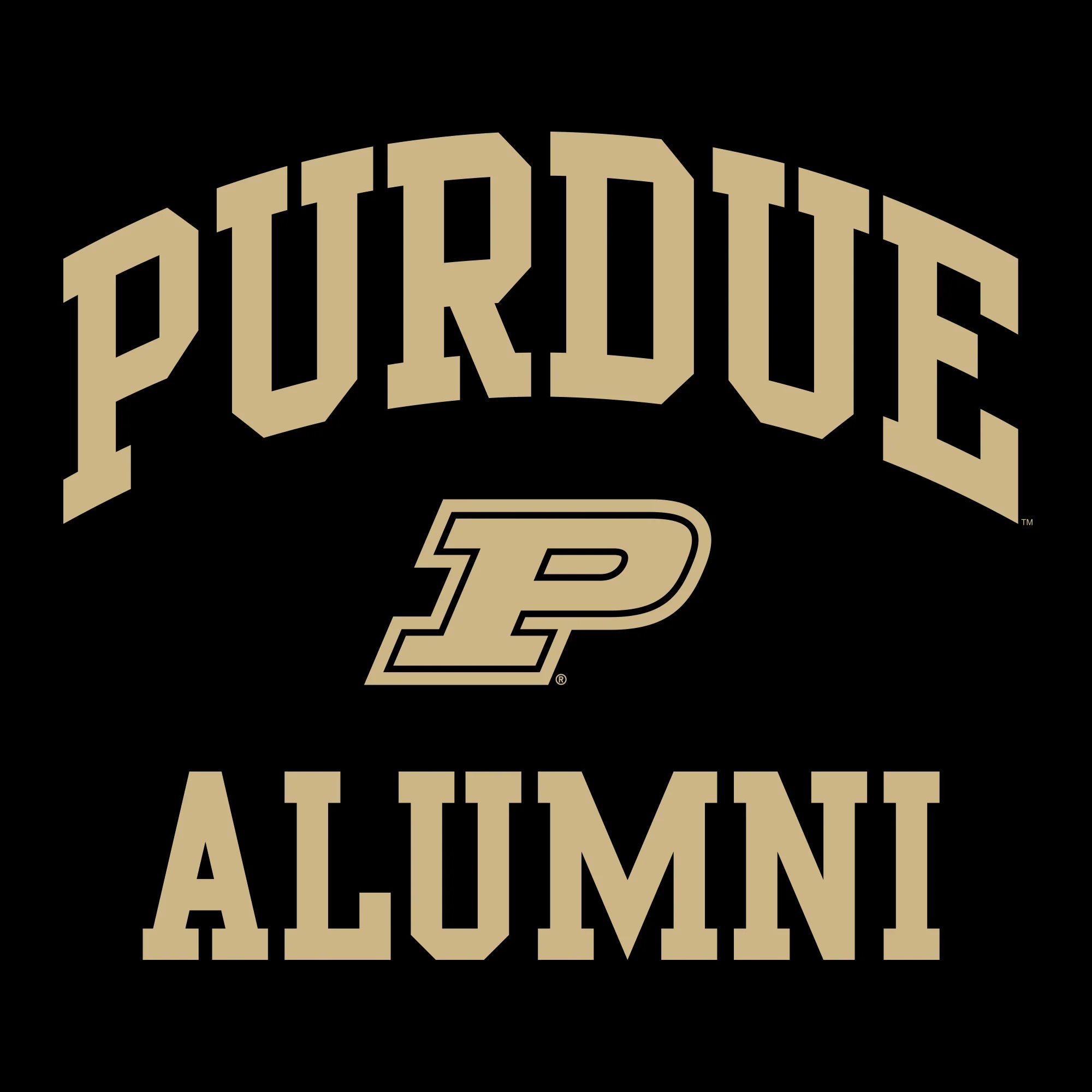 Purdue Arch Logo Alumni T-Shirt - Black - Image 2