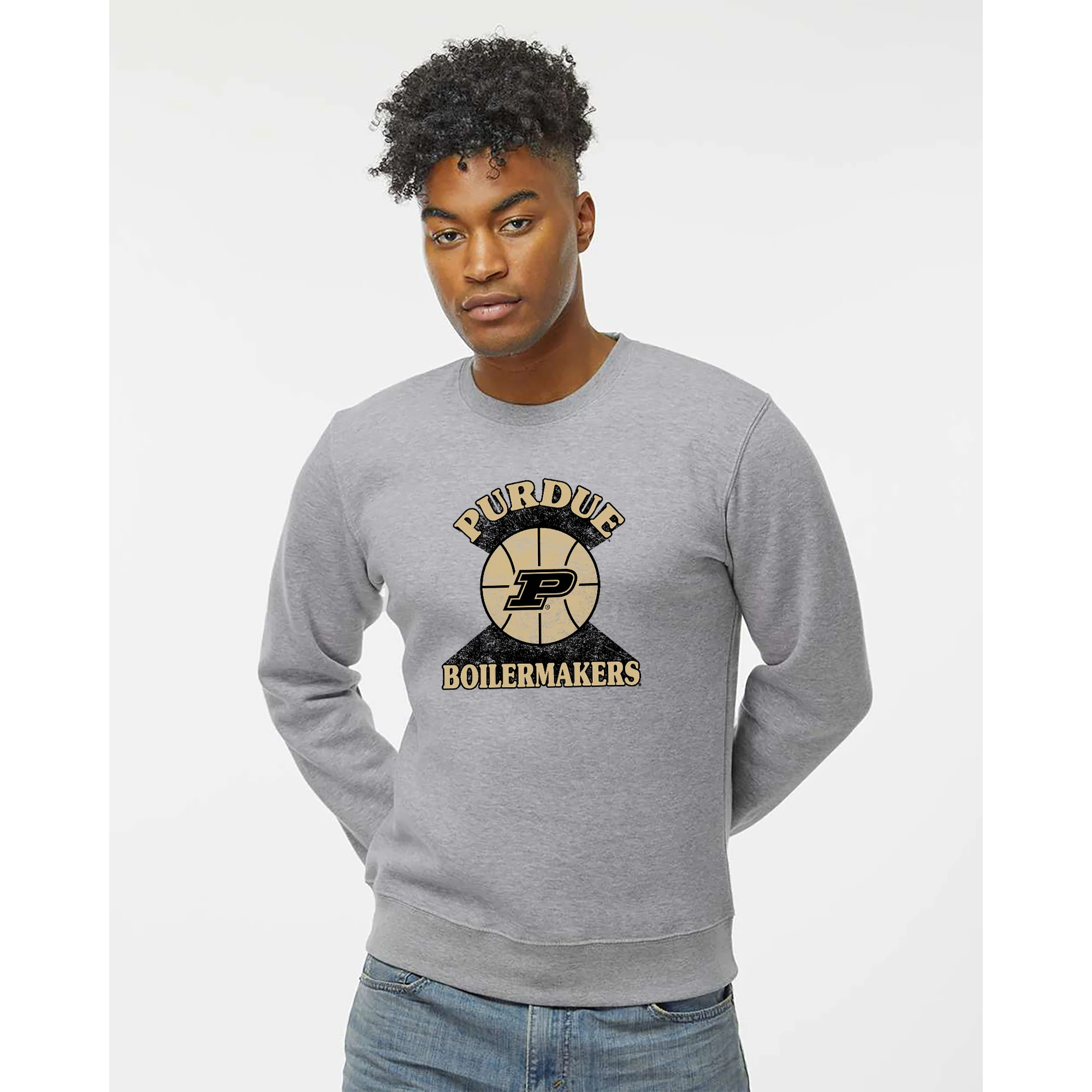 Purdue Basketball Shootout JA BTB Crewneck - Oxford - Image 3