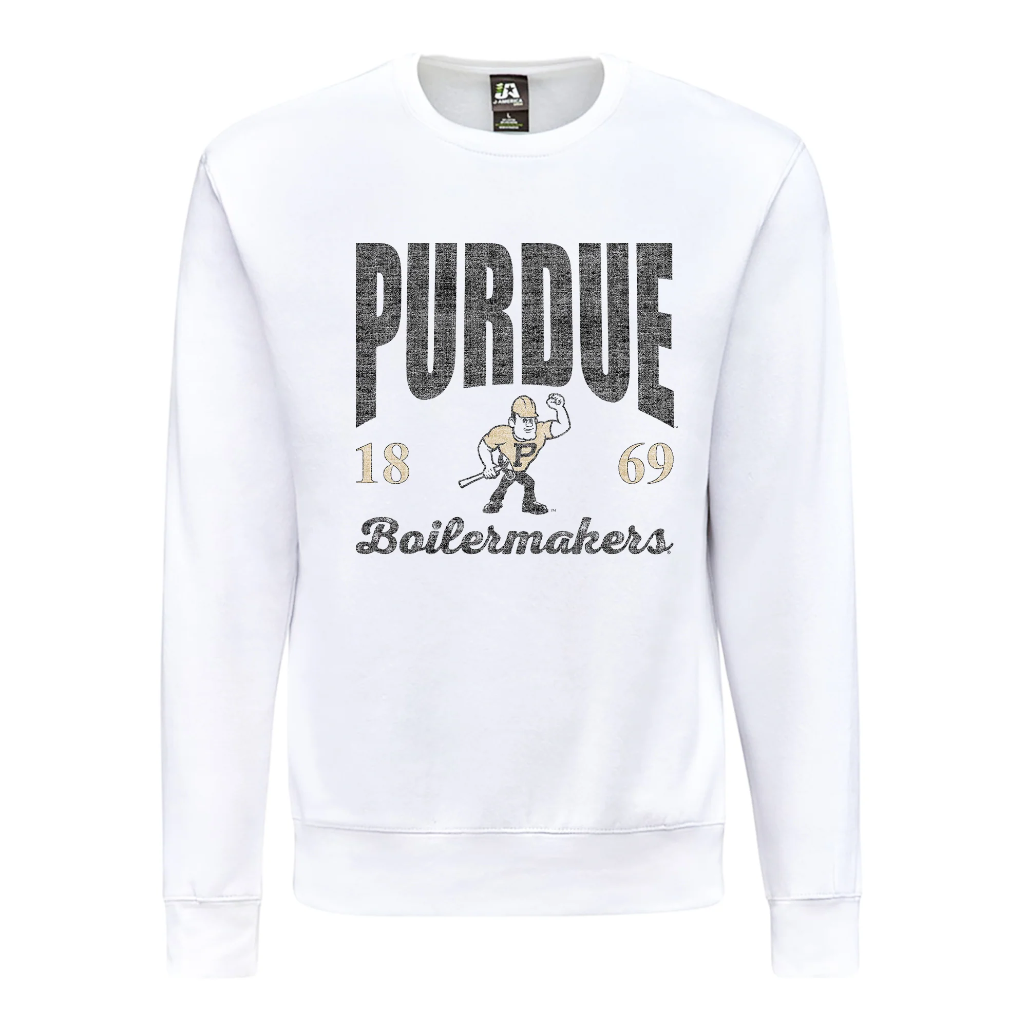 Purdue Giving Noise JA BTB Fleece Crewneck - White