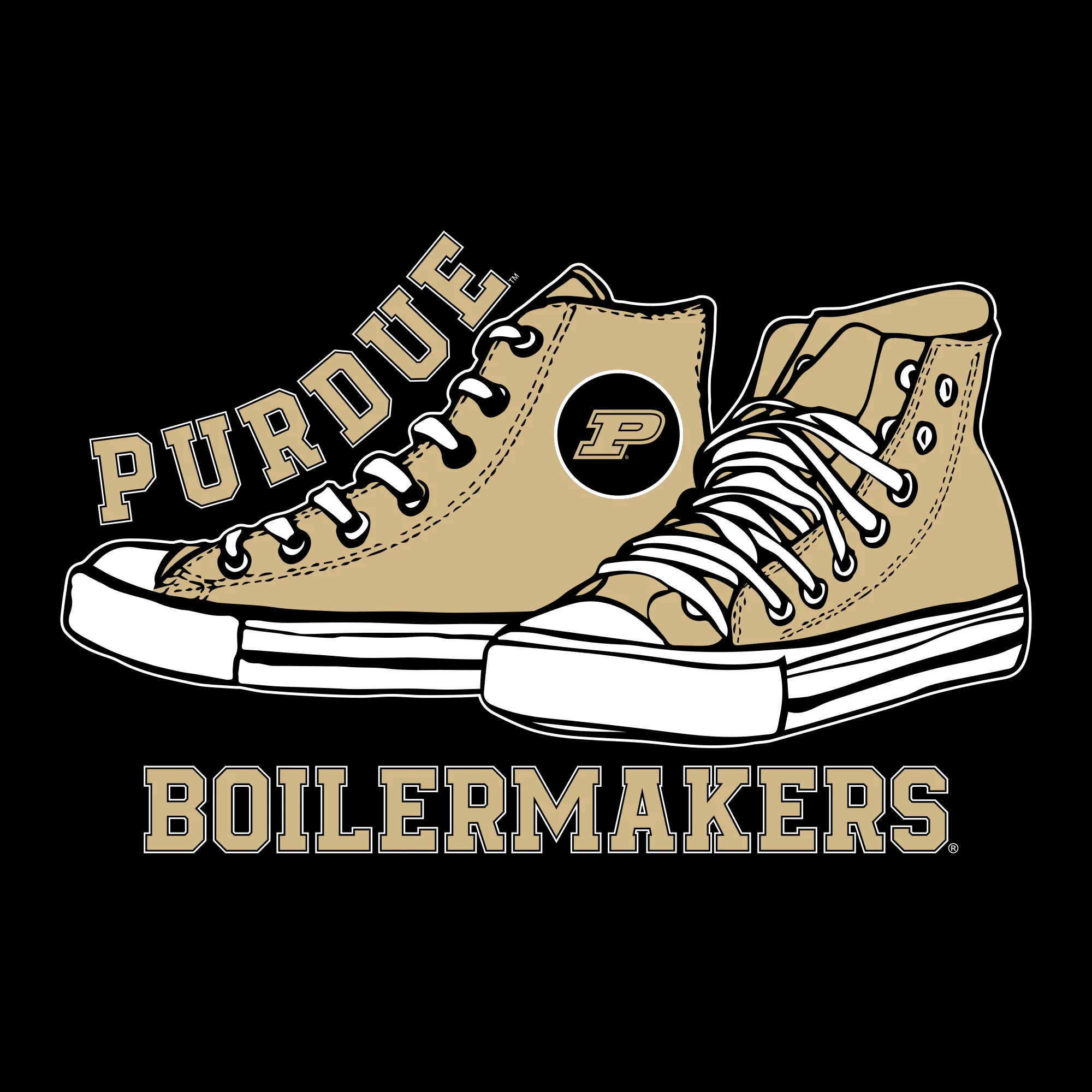 Purdue High Tops NLA T-Shirt - Black - Image 2