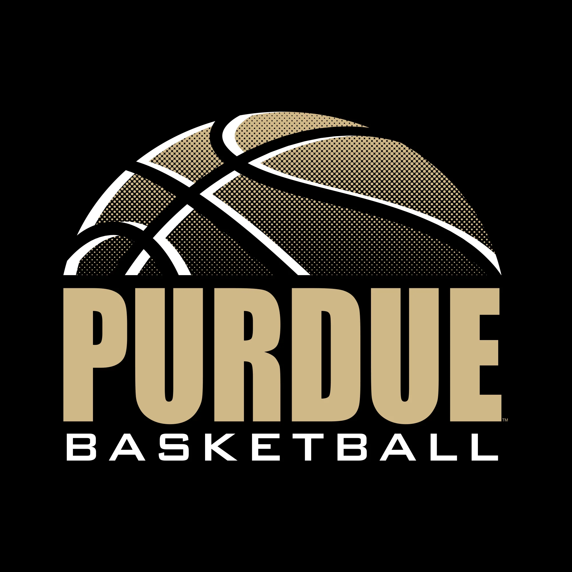 Purdue University Boilermakers Basketball Shadow Long Sleeve T Shirt- Black - Image 2