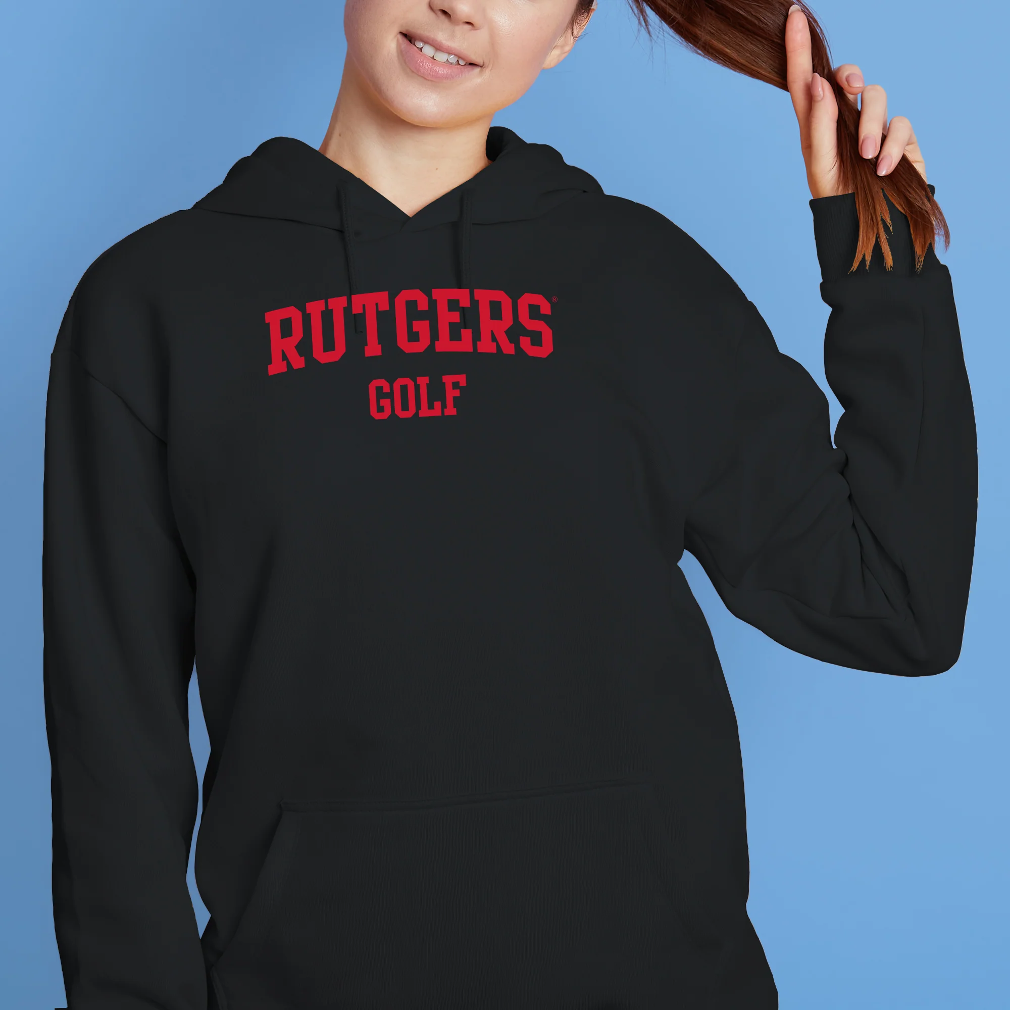 Rutgers Scarlet Knights Arch Logo Golf Hoodie - Black - Image 4