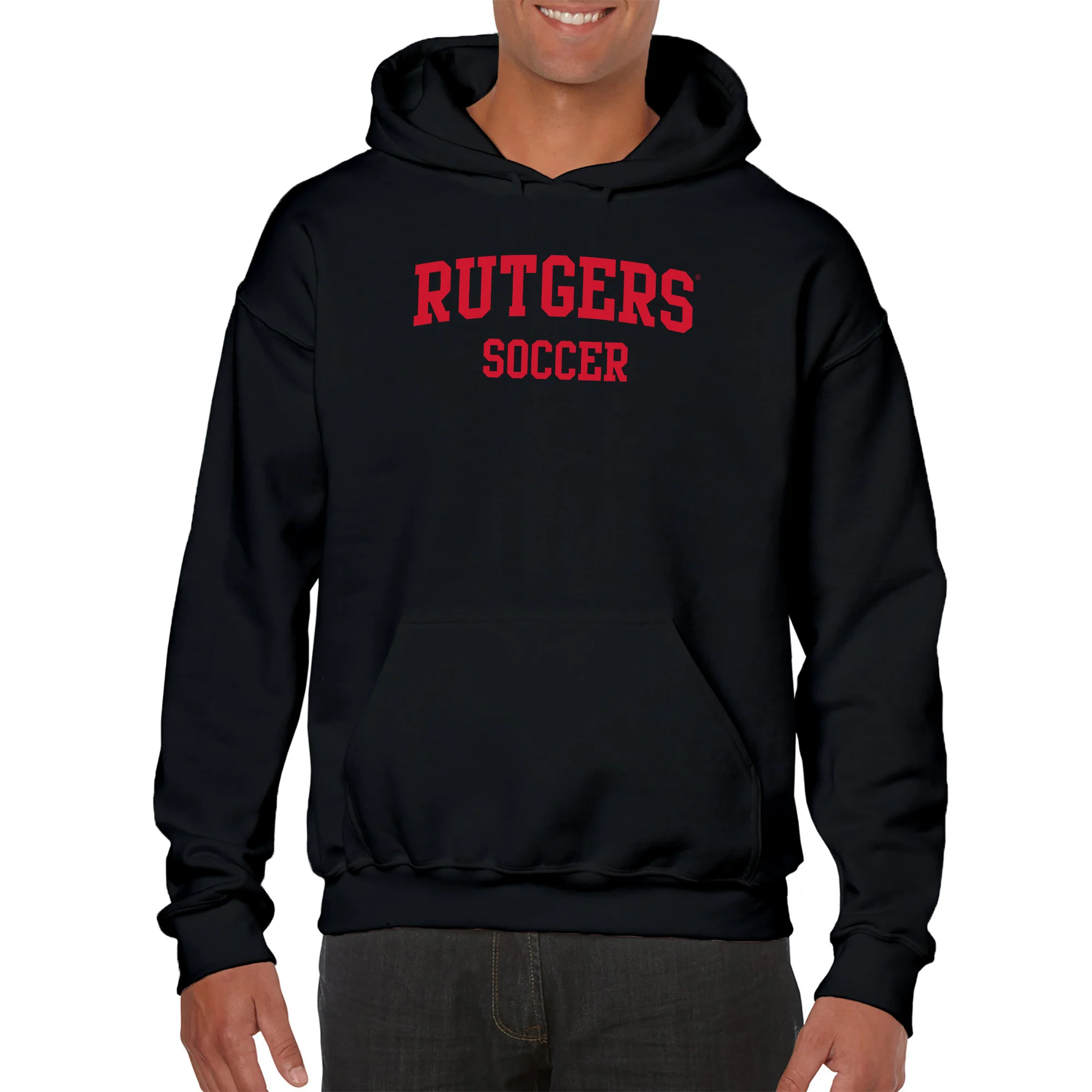 Rutgers Scarlet Knights Arch Logo Soccer Hoodie - Black - Image 3