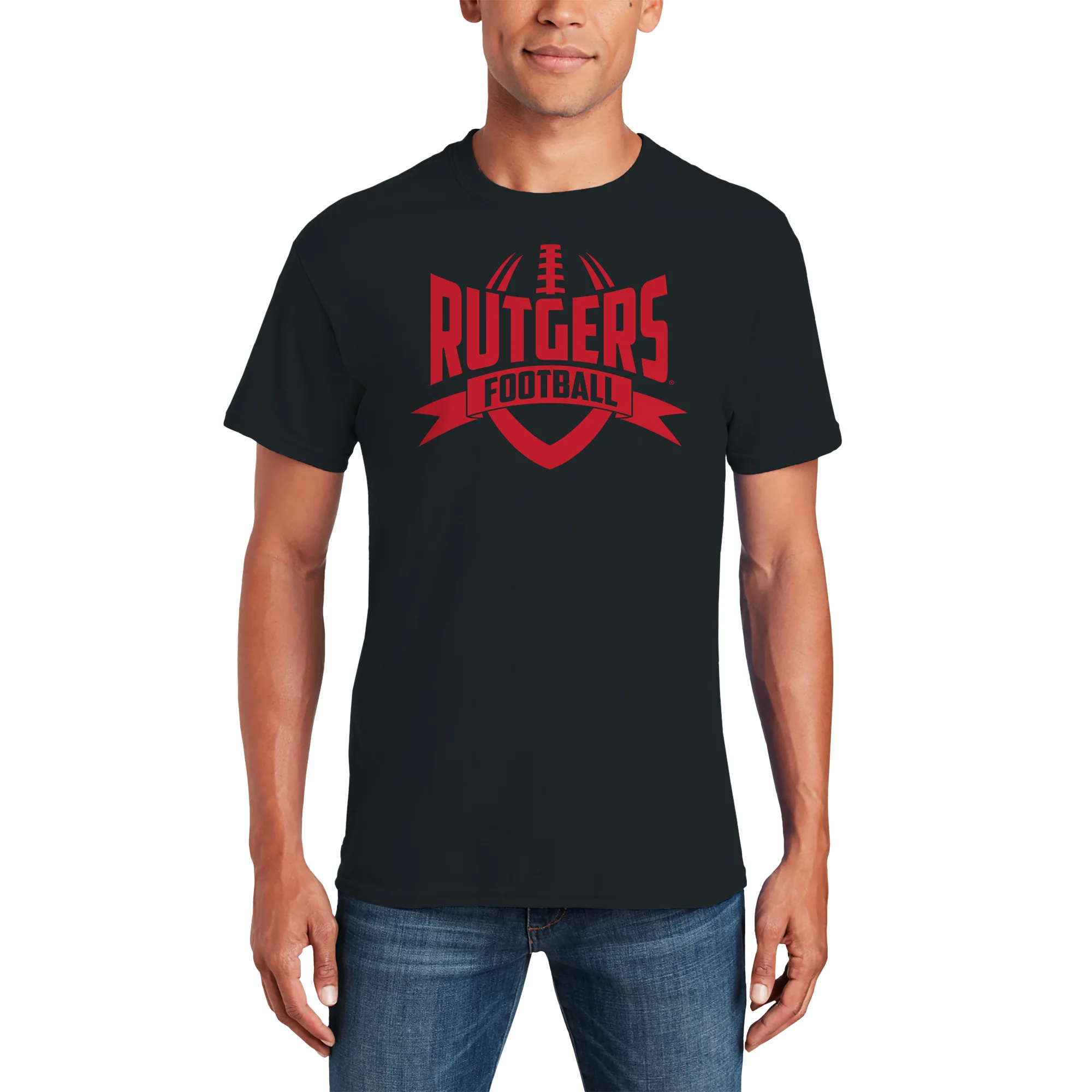 Rutgers Scarlet Knights Football Rush T-Shirt - Black - Image 3