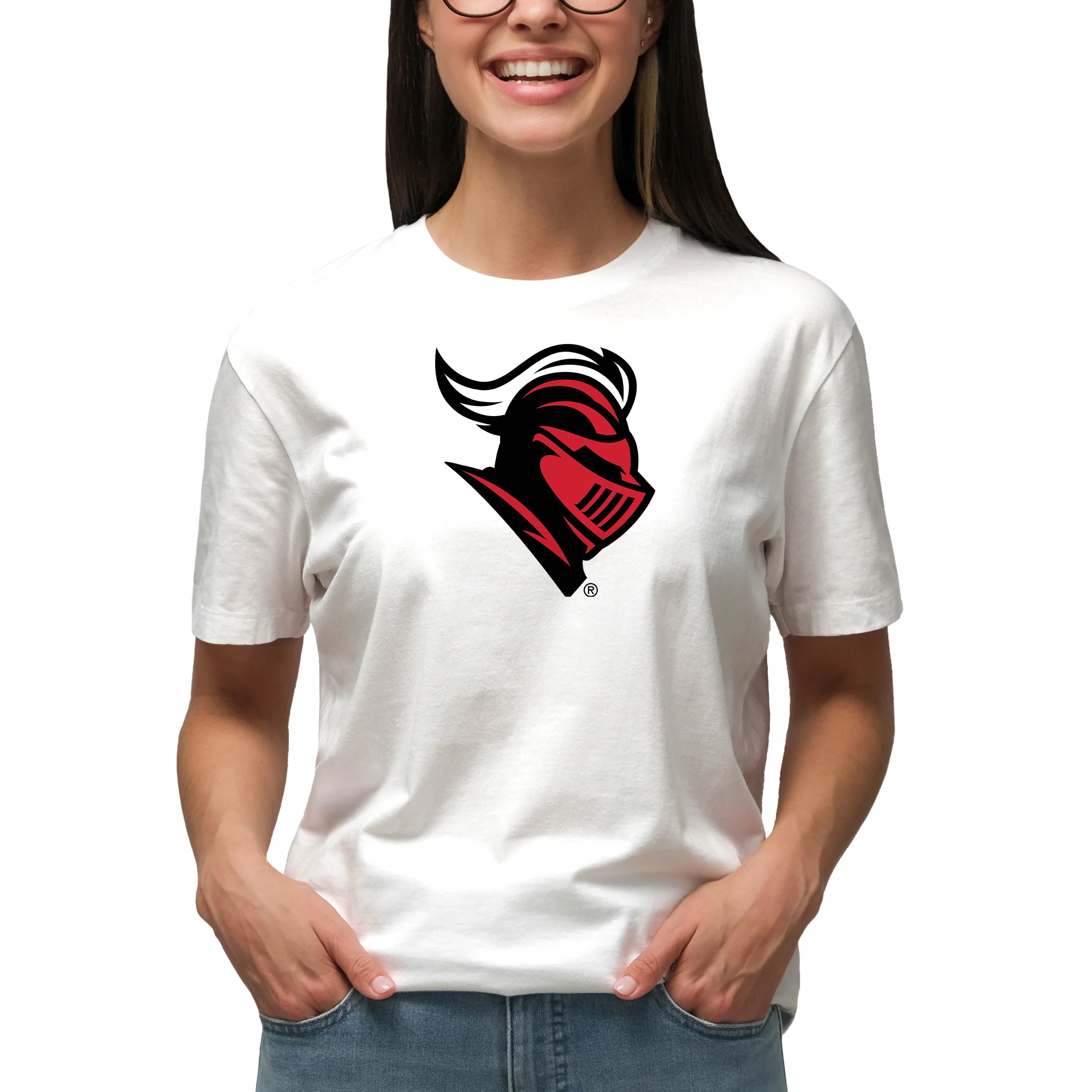 Rutgers University Scarlet Knights Primary Logo T-Shirt - White - Image 4