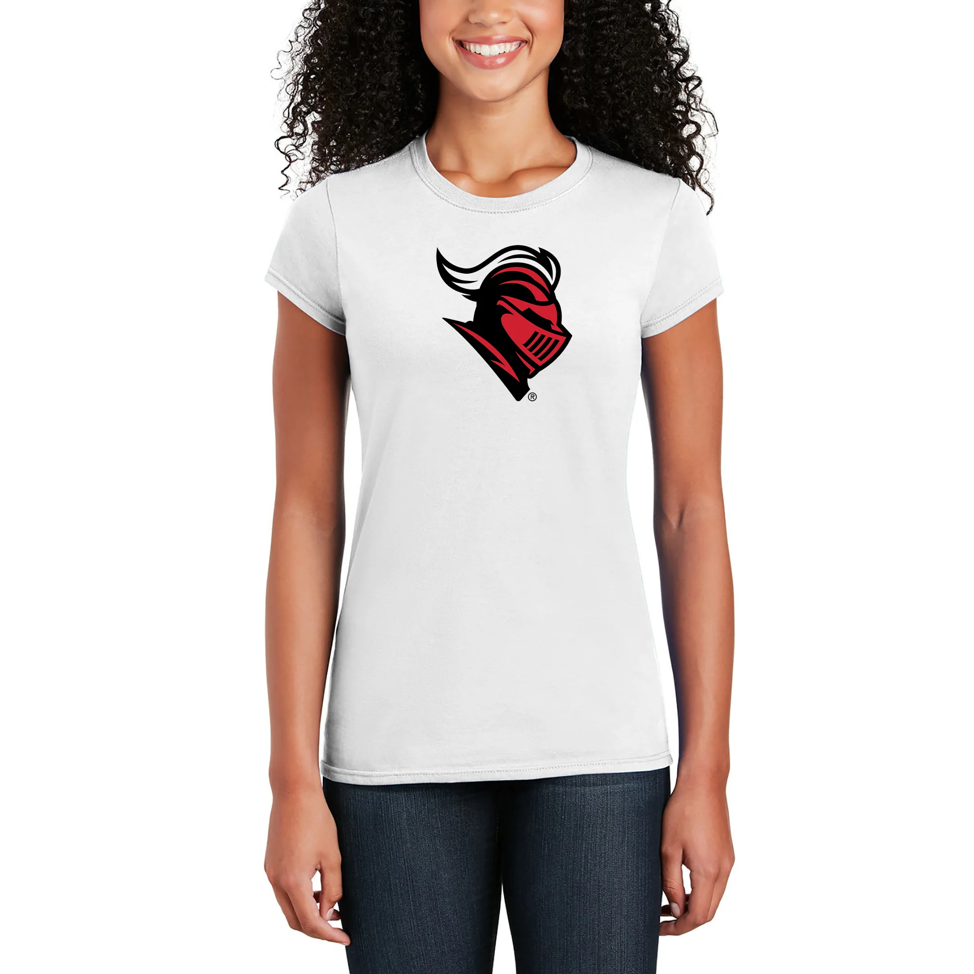 Rutgers University Scarlet Knights Primary Logo Women's T-Shirt - White - Image 4