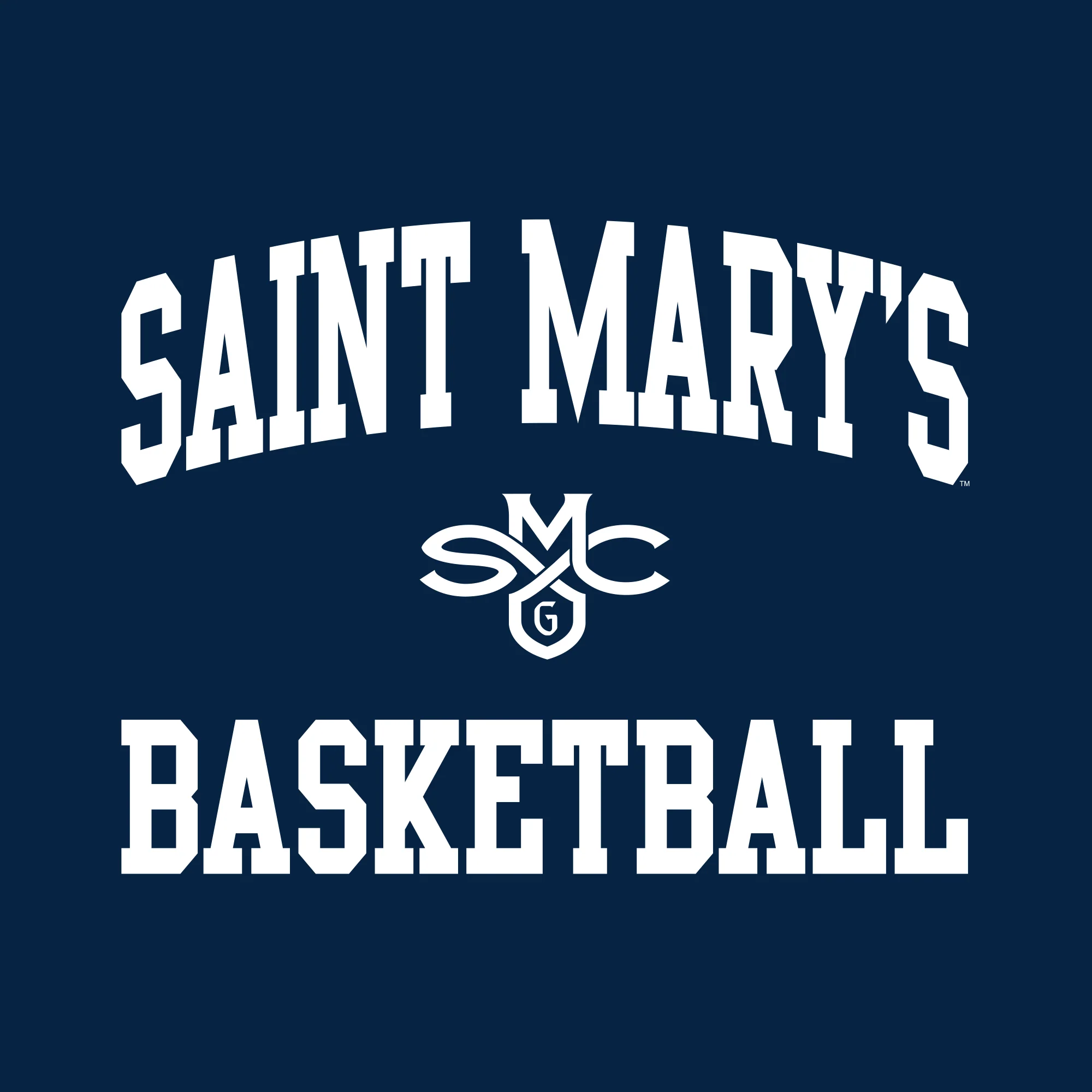 Saint Mary's College Gaels Arch Logo Basketball Hoodie - Navy - Image 2