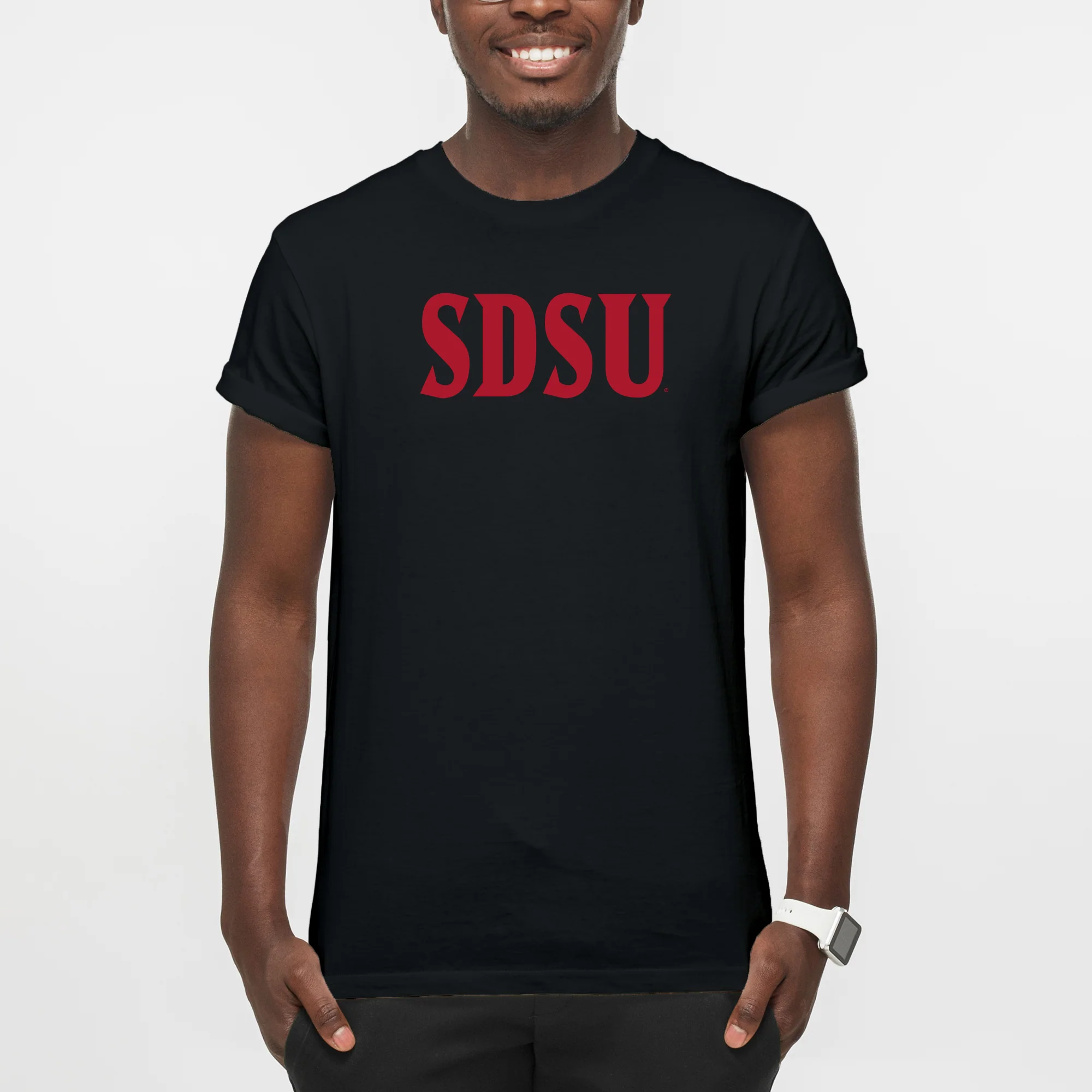 San Diego State Aztecs Basic Block T Shirt - Black - Image 3