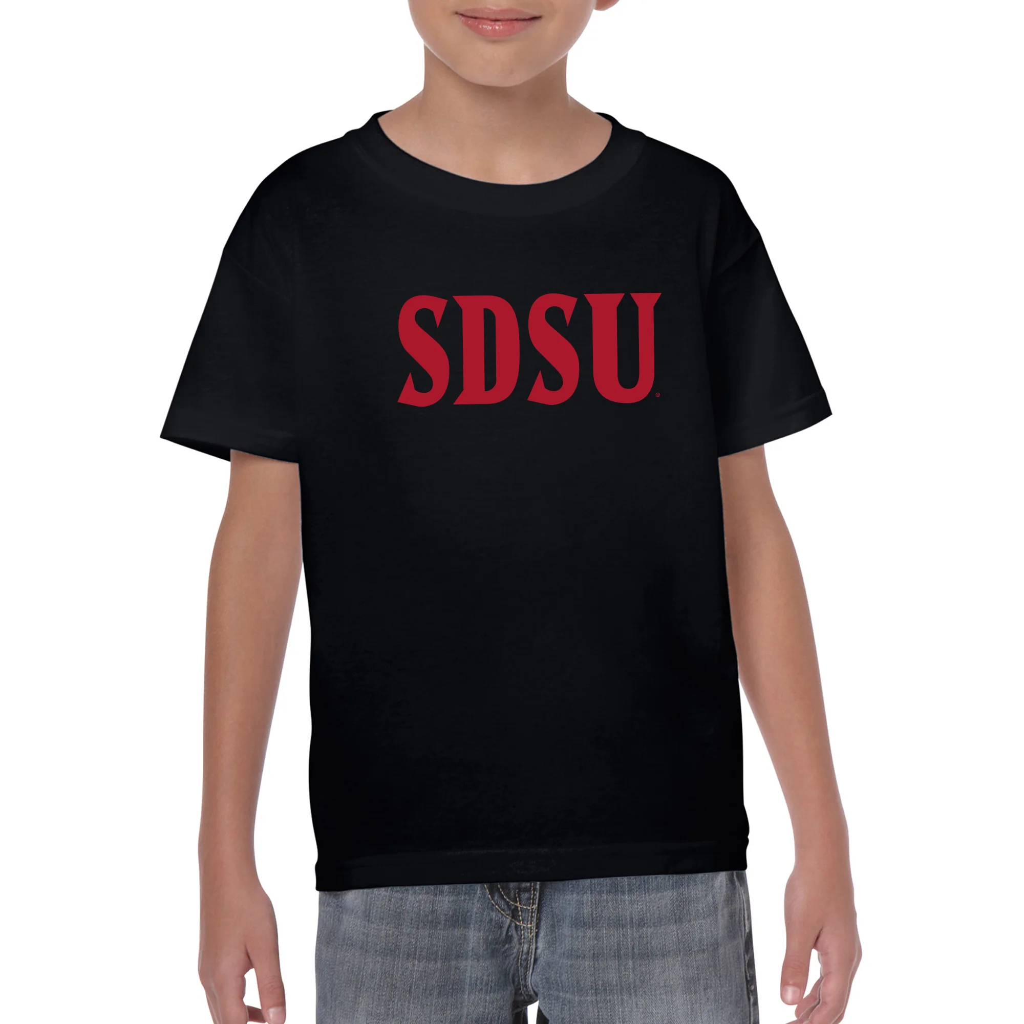 San Diego State Aztecs Basic Block Youth T Shirt - Black - Image 3