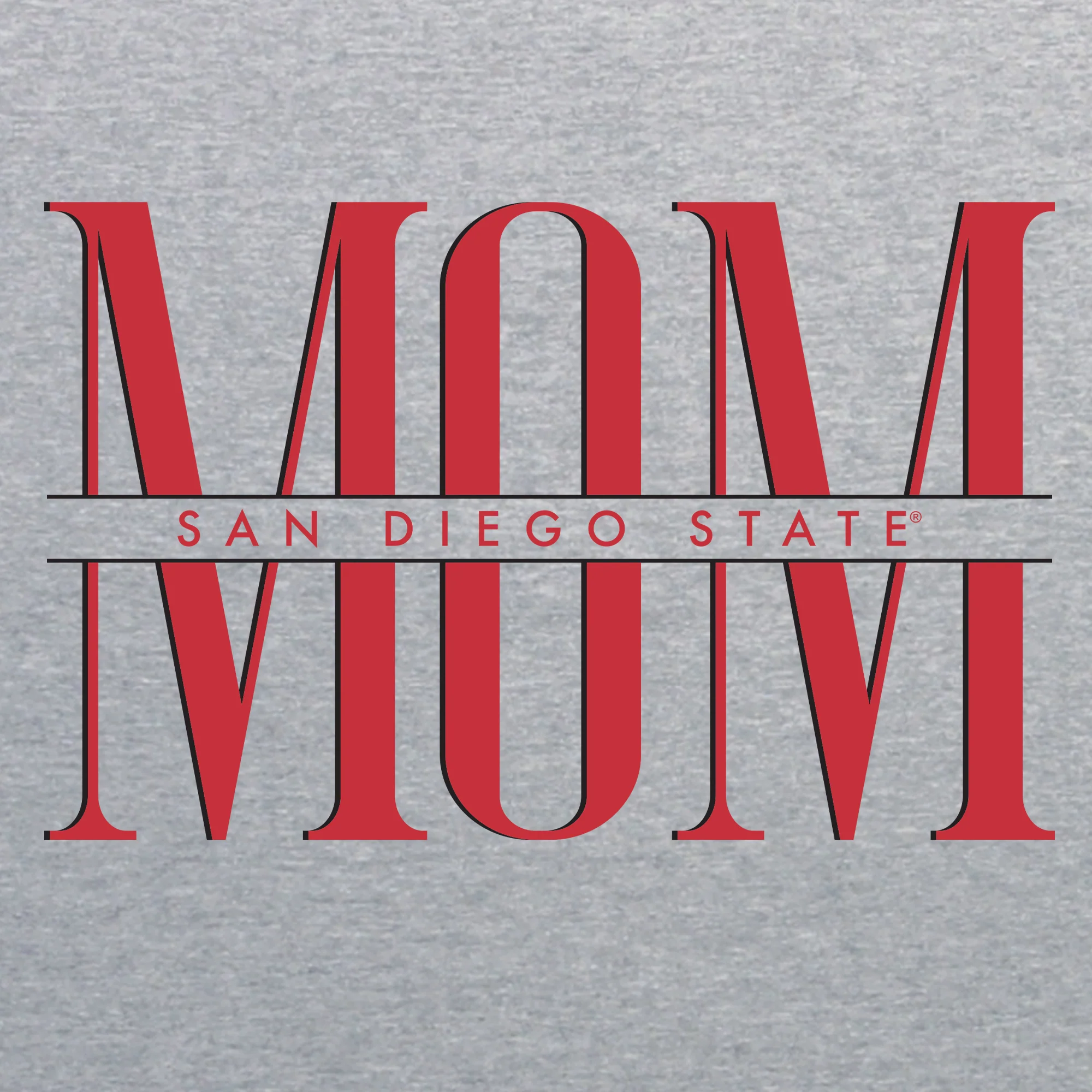 San Diego State Aztecs Classic Mom Crewneck Sweatshirt - Sport Grey - Image 2