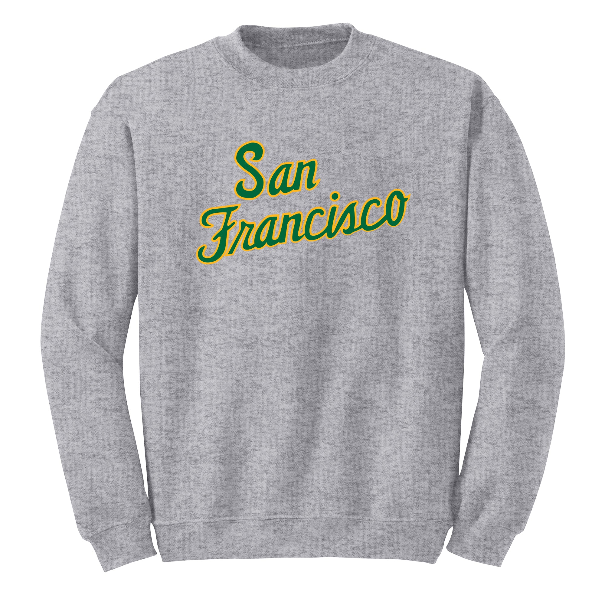 San Francisco Dons Script Logo Crewneck Sweatshirt - Sport Grey
