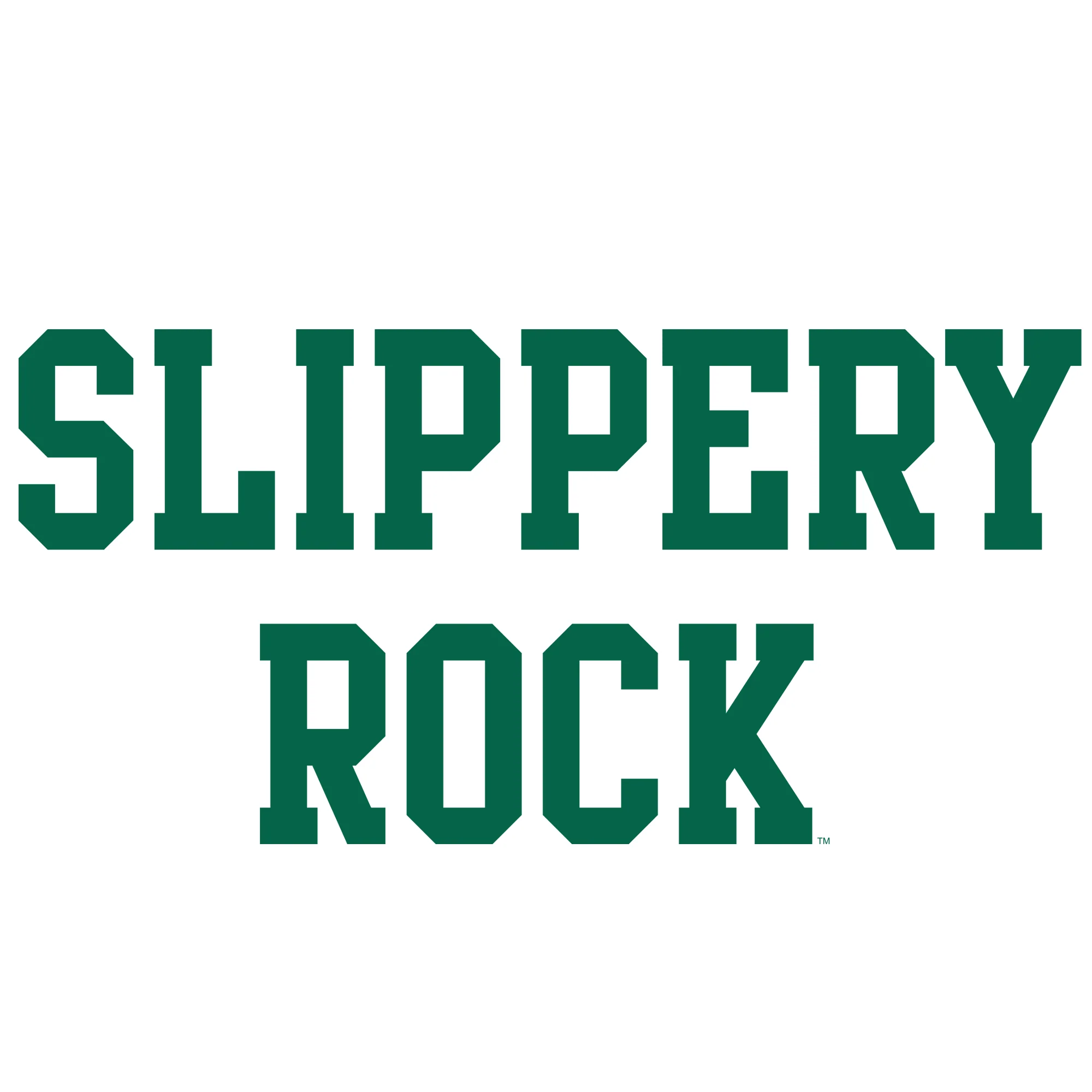 Slippery Rock University The Rock Basic Block Long Sleeve T Shirt - White - Image 2