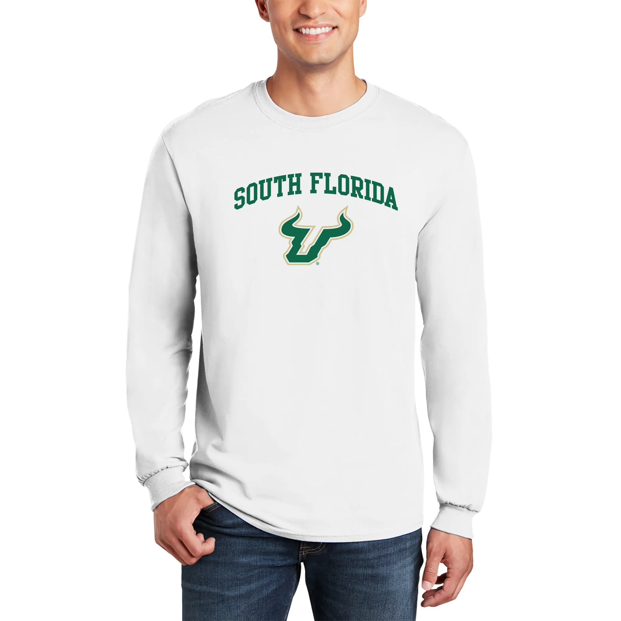 South Florida Bulls Arch Logo Long Sleeve T-Shirt - Image 4