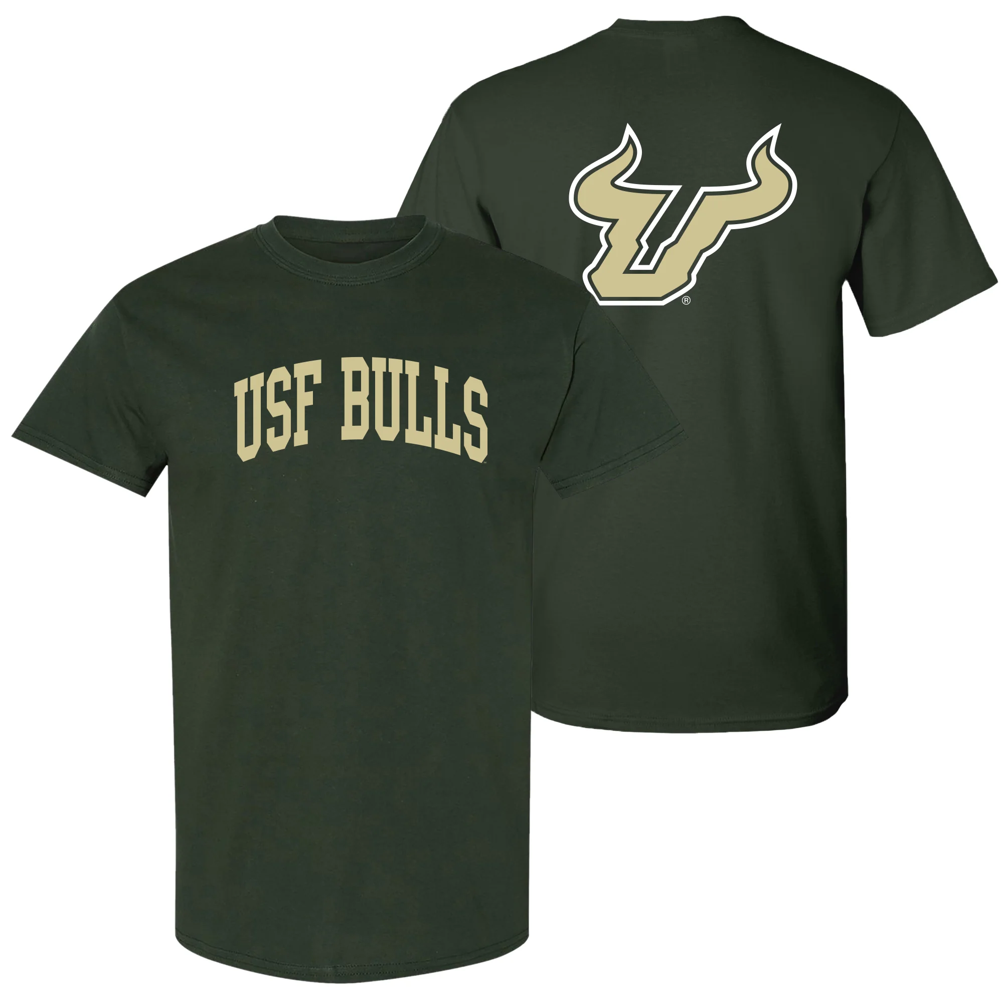 South Florida Front Back Print T-Shirt - Forest