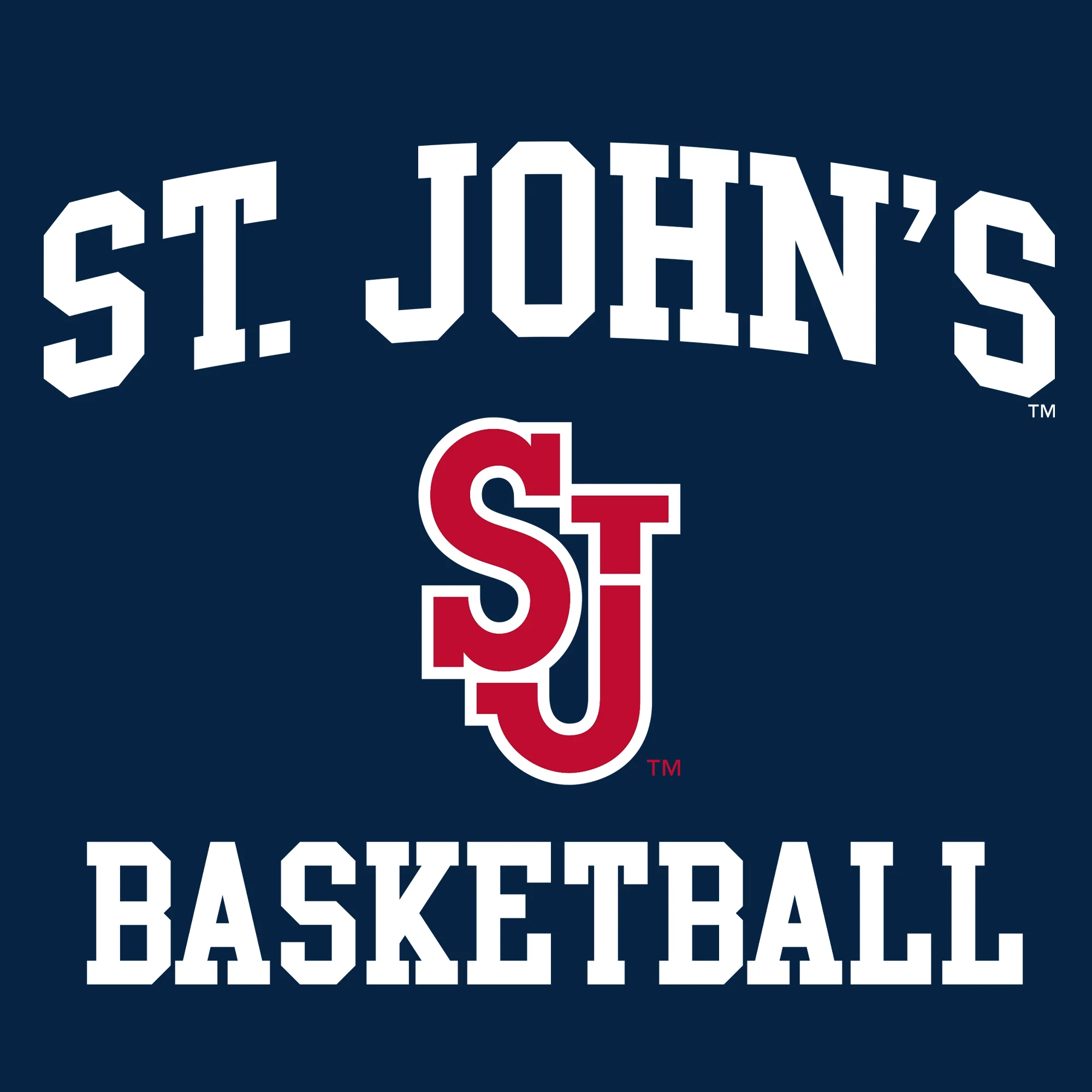 St John's Red Storm Arch Logo Basketball T-Shirt - Navy - Image 2
