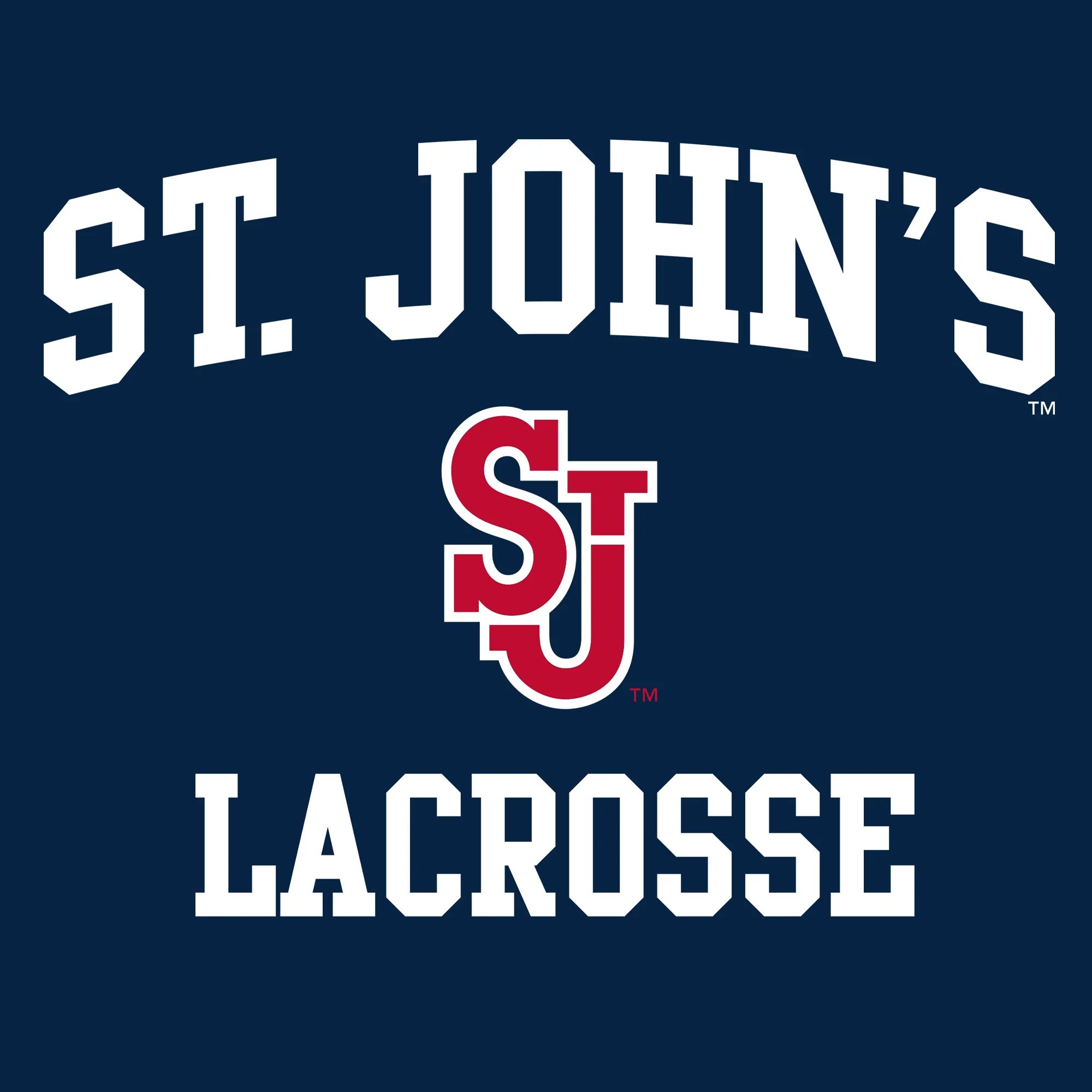 St John's Red Storm Arch Logo Lacrosse T-Shirt - Navy - Image 2