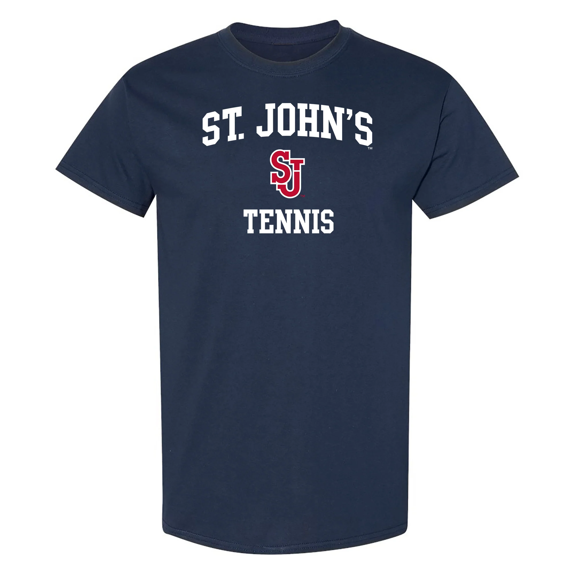 St John's Red Storm Arch Logo Tennis T-Shirt - Navy