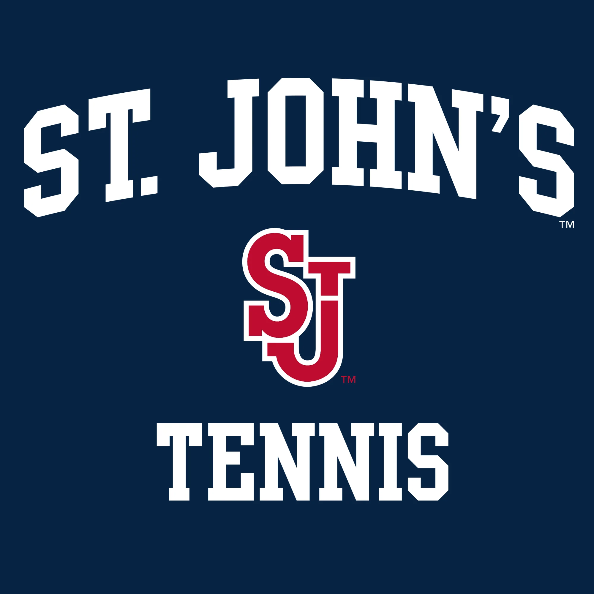St John's Red Storm Arch Logo Tennis T-Shirt - Navy - Image 2