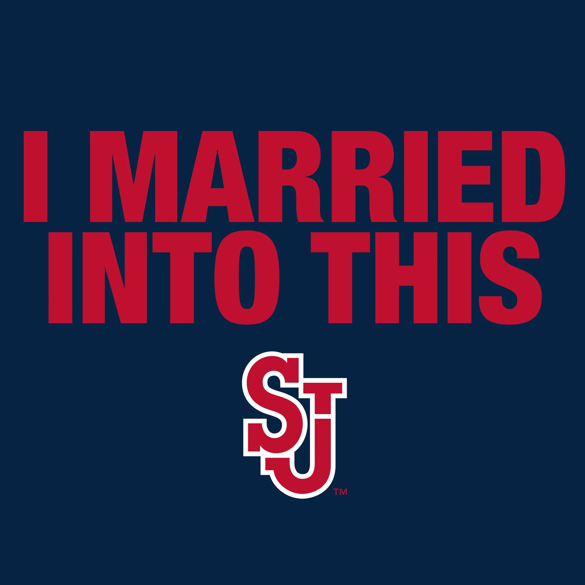 St John's Red Storm I Married Into This Women's T-Shirt - Navy - Image 2