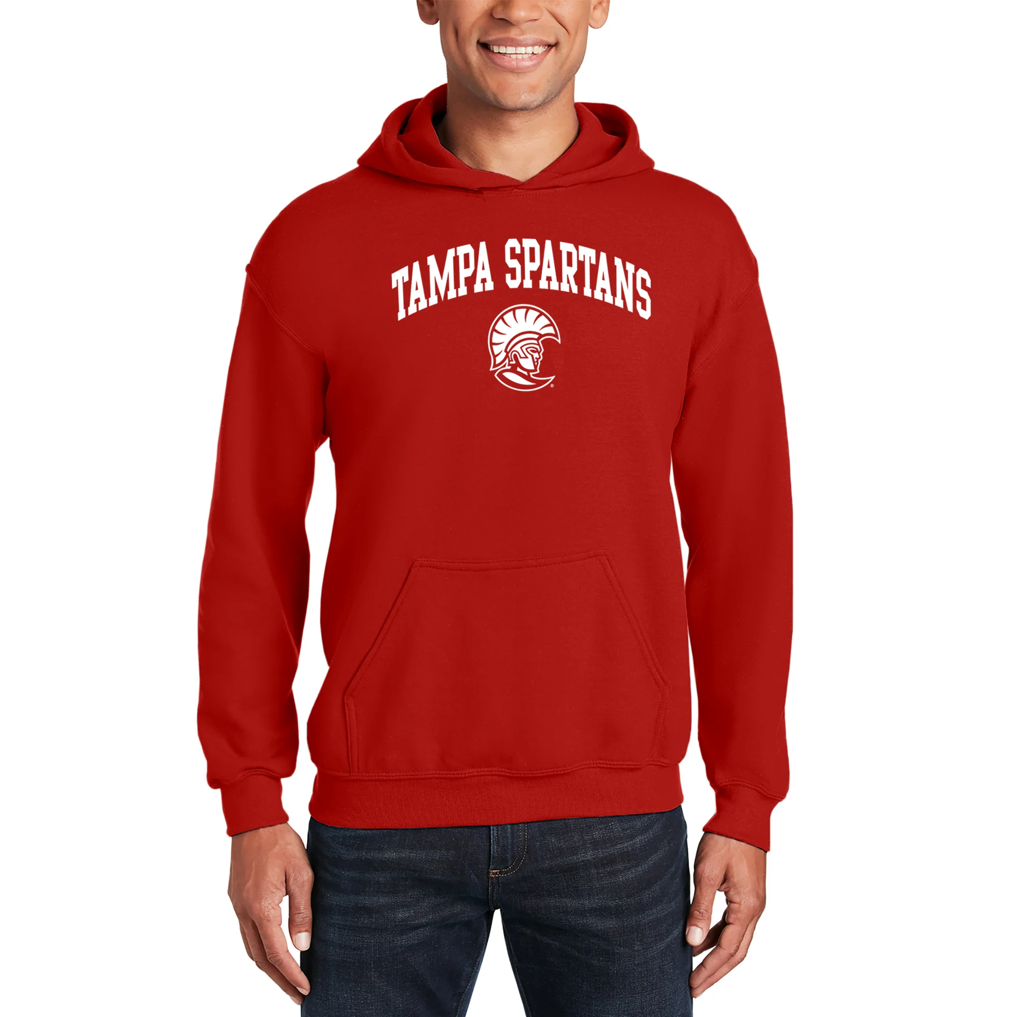 Tampa Arch Logo Hoodie - Red - Image 3