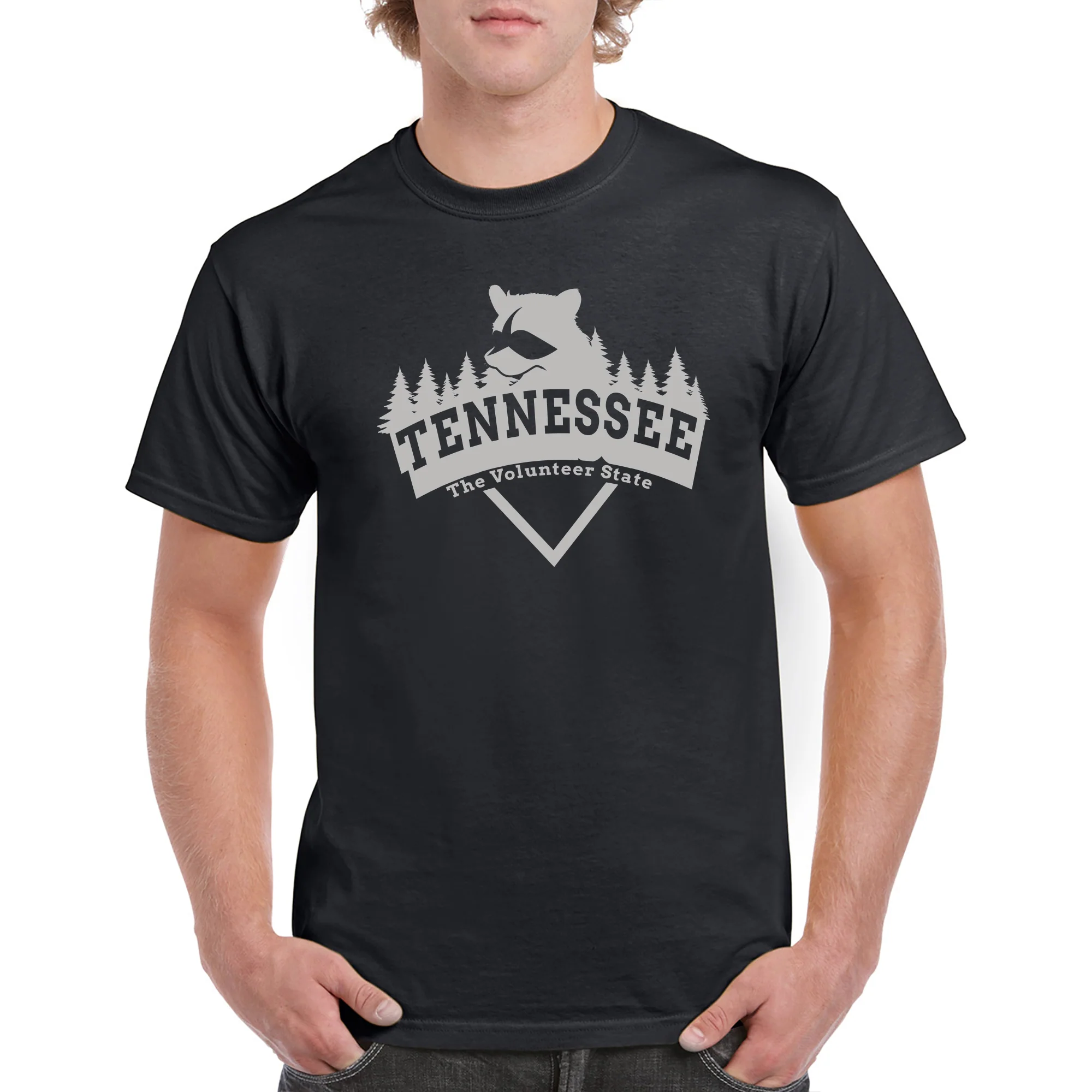 Tennessee Racoon Arch T-Shirt - Black - Image 3