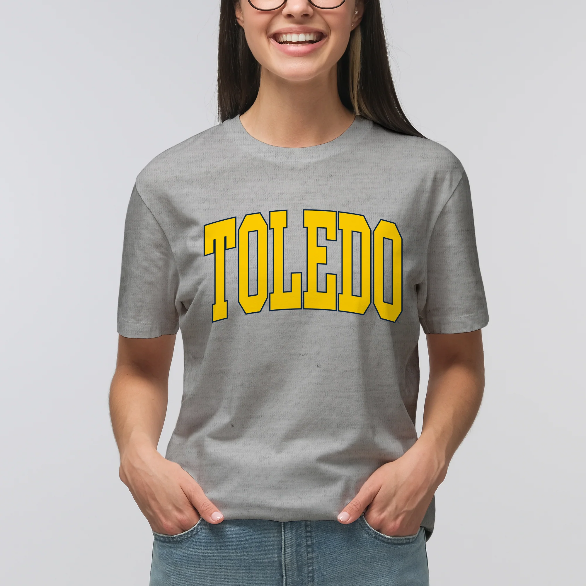 Toledo Rockets Mega Arch T-Shirt - Sport Grey - Image 3