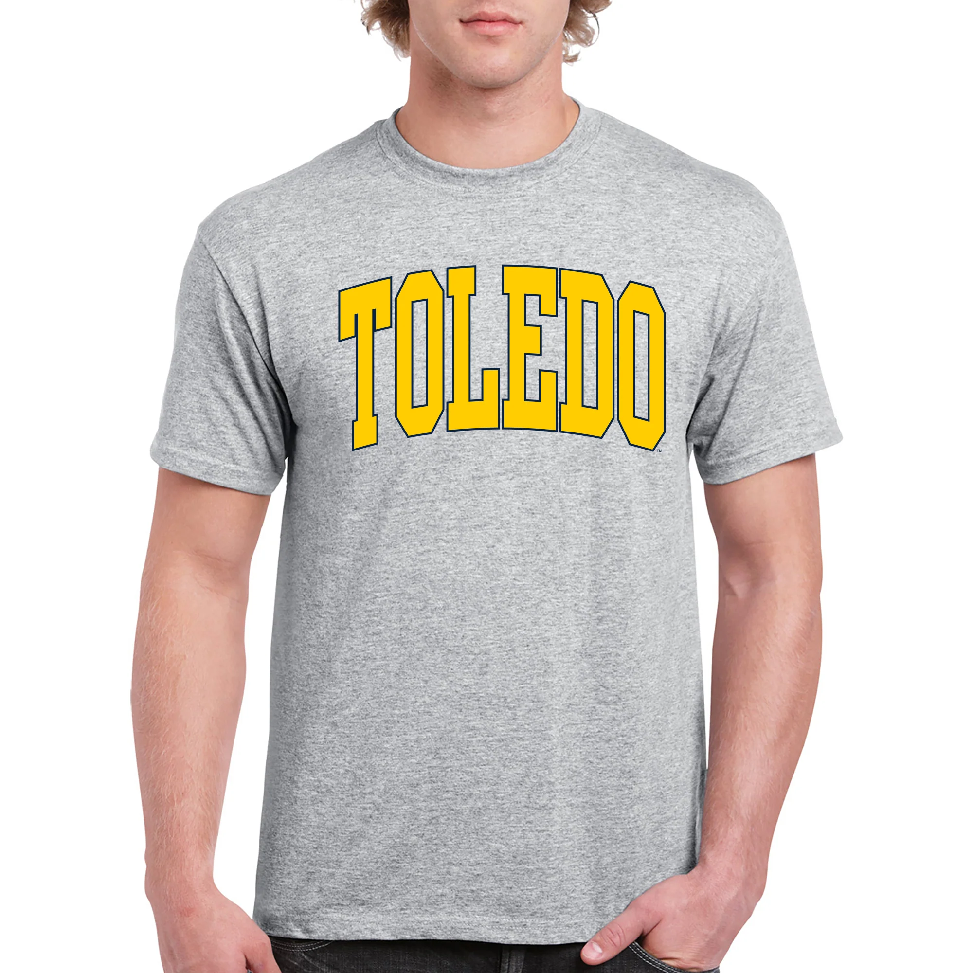 Toledo Rockets Mega Arch T-Shirt - Sport Grey - Image 4