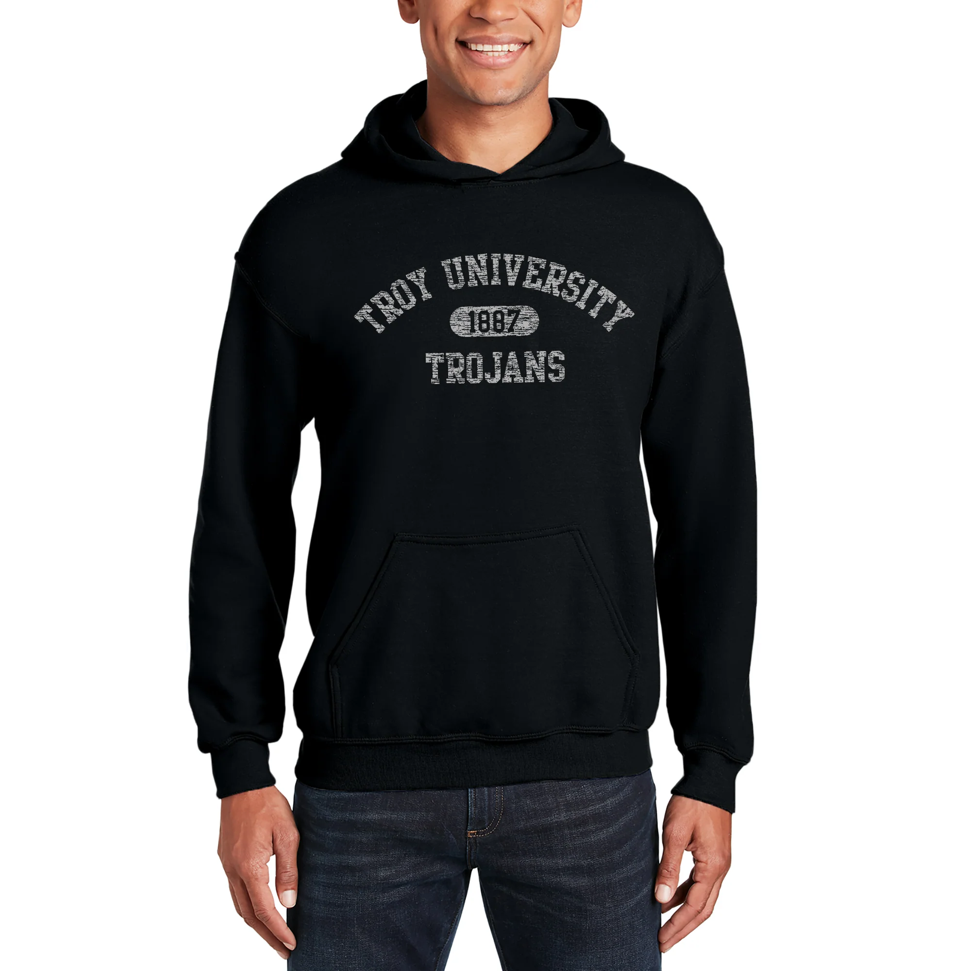 Troy Athletic Arch Hoodie - Black - Image 3