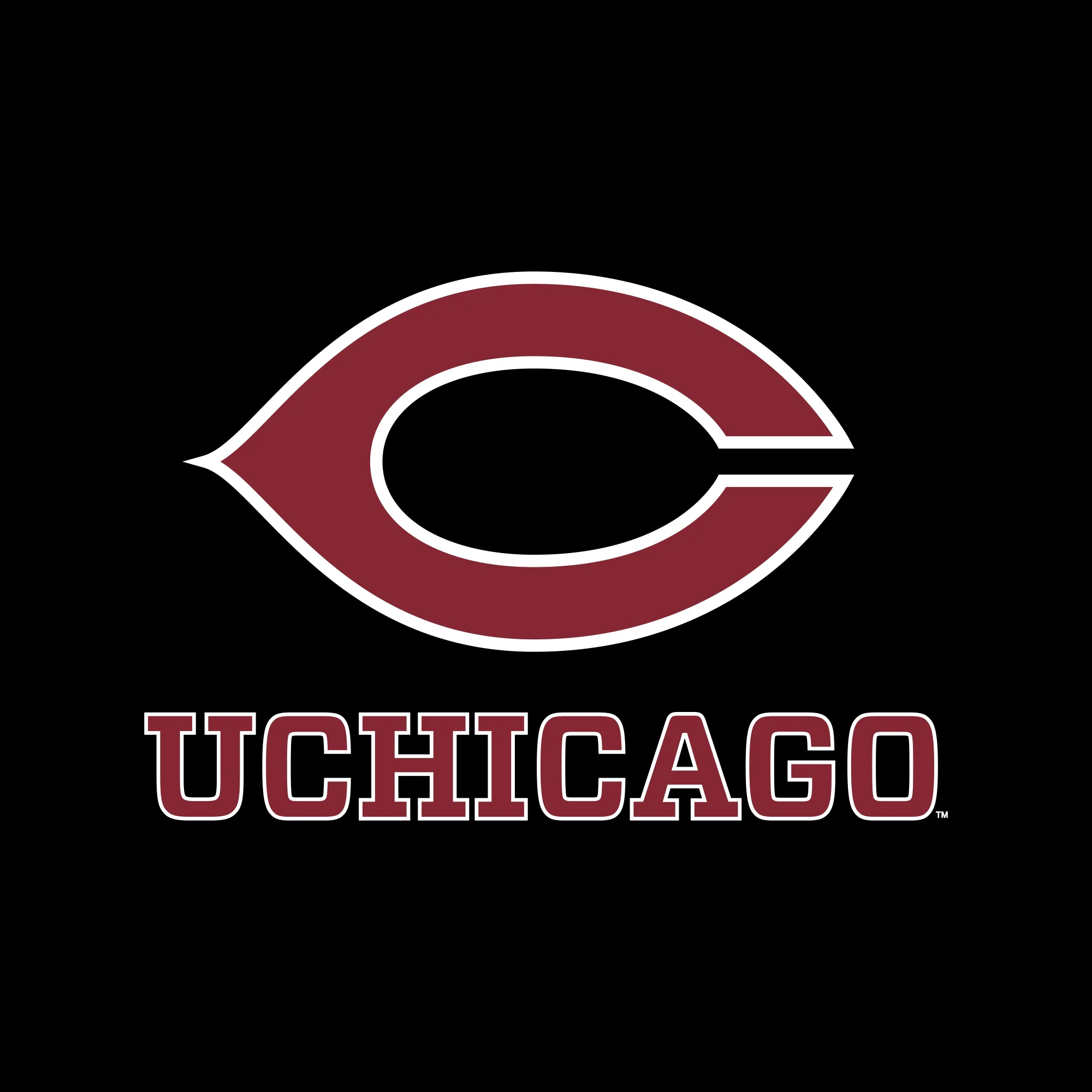UChicago Primary Logo 2-Color Women's T-Shirt - Black - Image 2