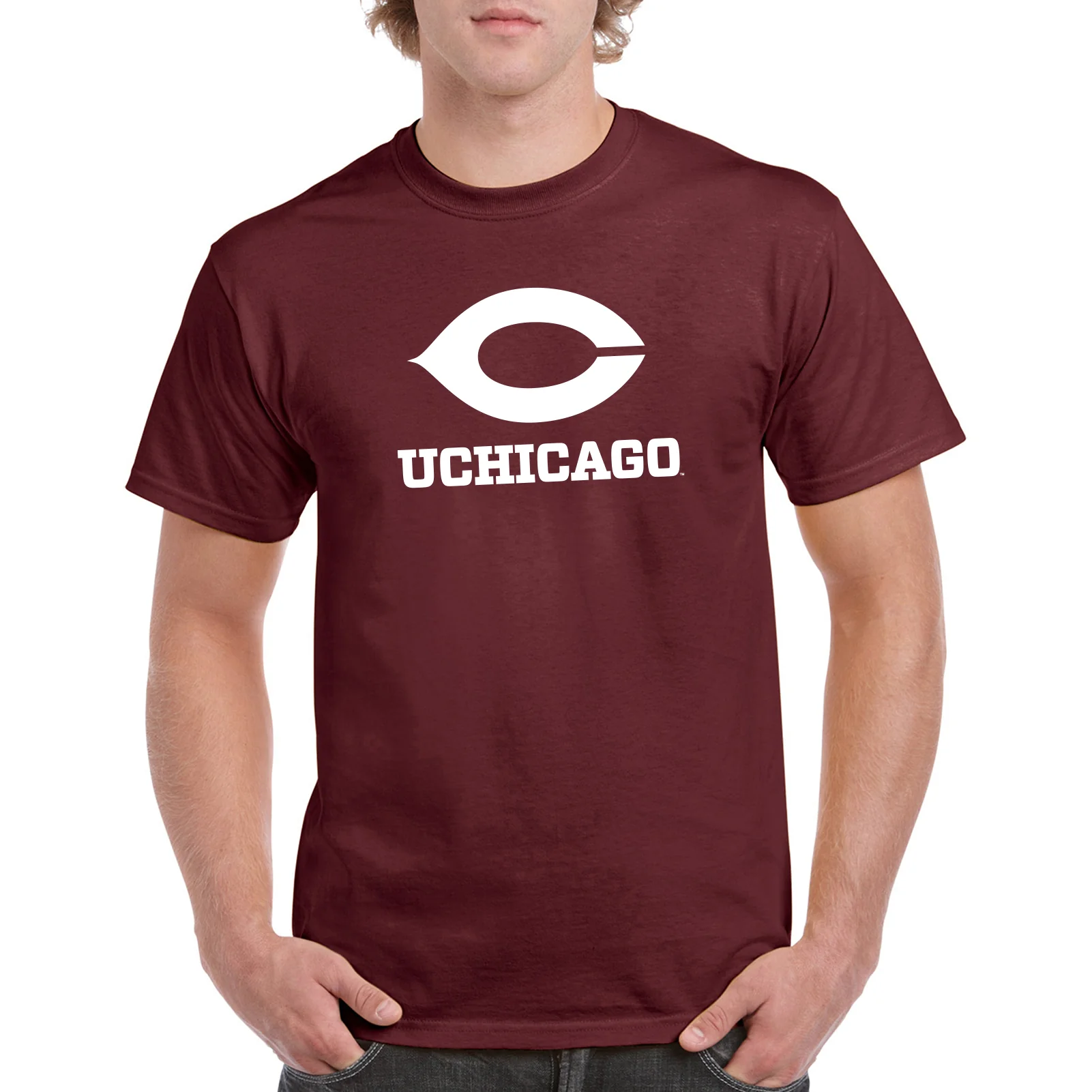 UChicago Primary Logo T-Shirt - Maroon - Image 3