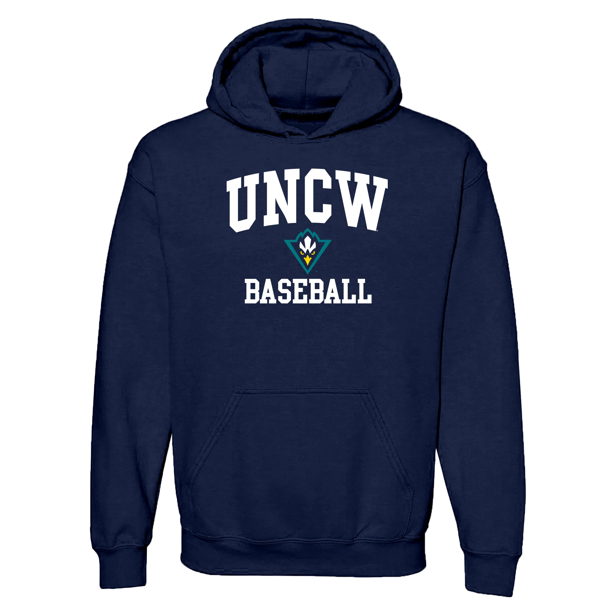 UNC Wilmington Seahawks Arch Logo Baseball Hoodie - Navy