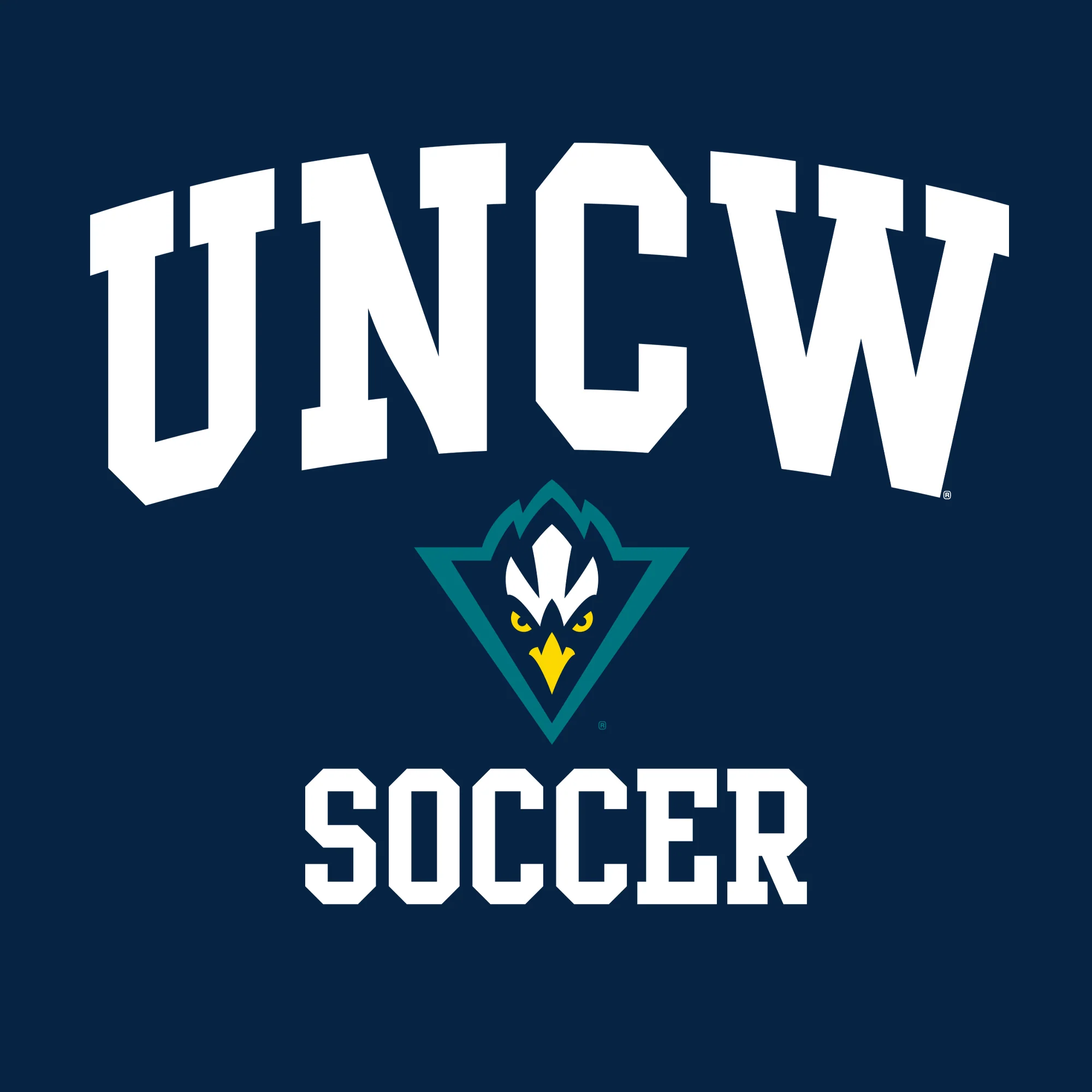 UNC Wilmington Seahawks Arch Logo Soccer T-Shirt - Navy - Image 2