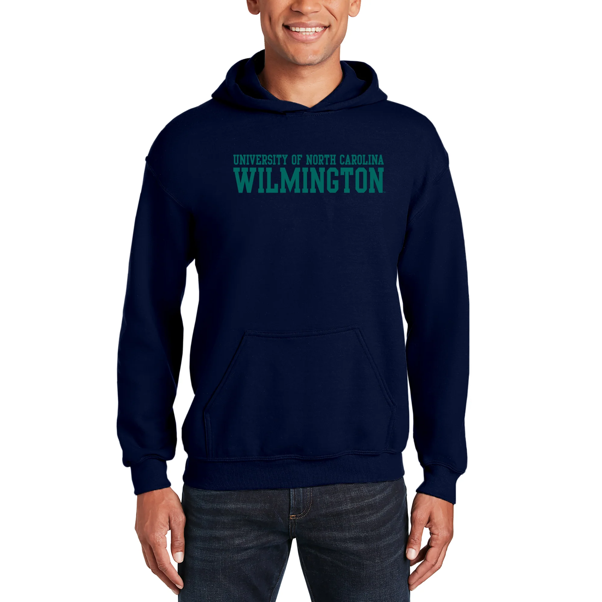 UNC Wilmington Seahawks Basic Block Hoodie - Navy - Image 3