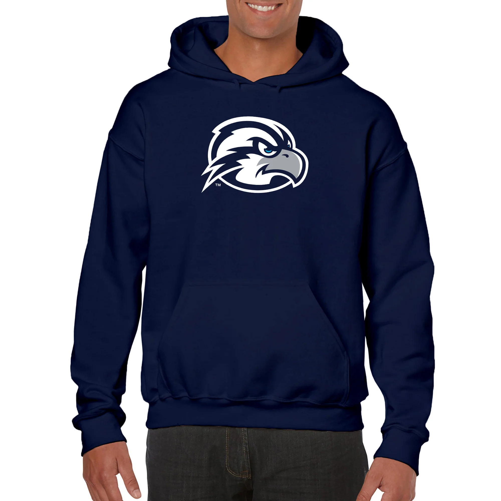 University of North Florida Ospreys Primary Logo Heavy Blend Hoodie - Navy - Image 3