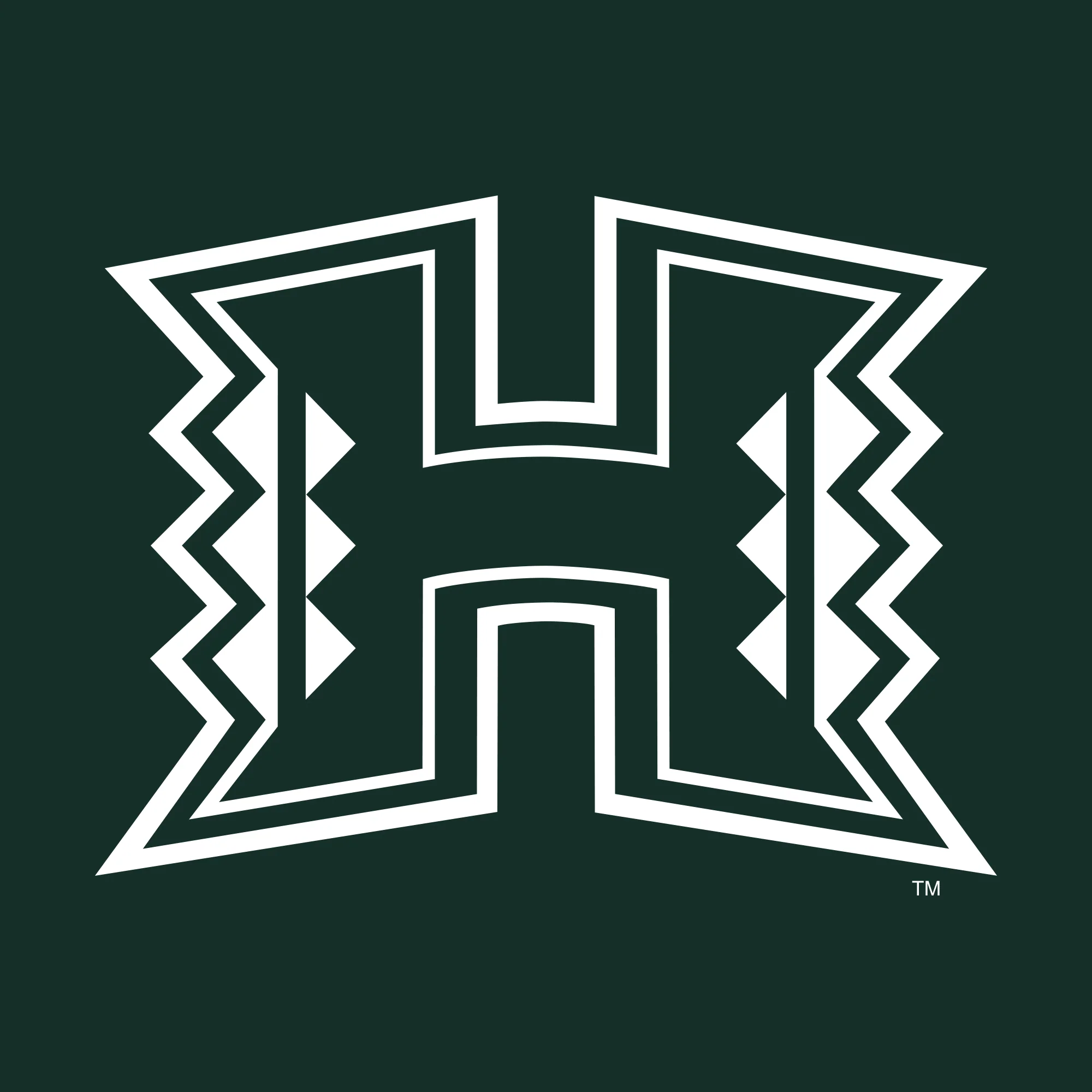 University of Hawaii Rainbow Warriors Primary Logo Cotton Hoodie - Forest - Image 2