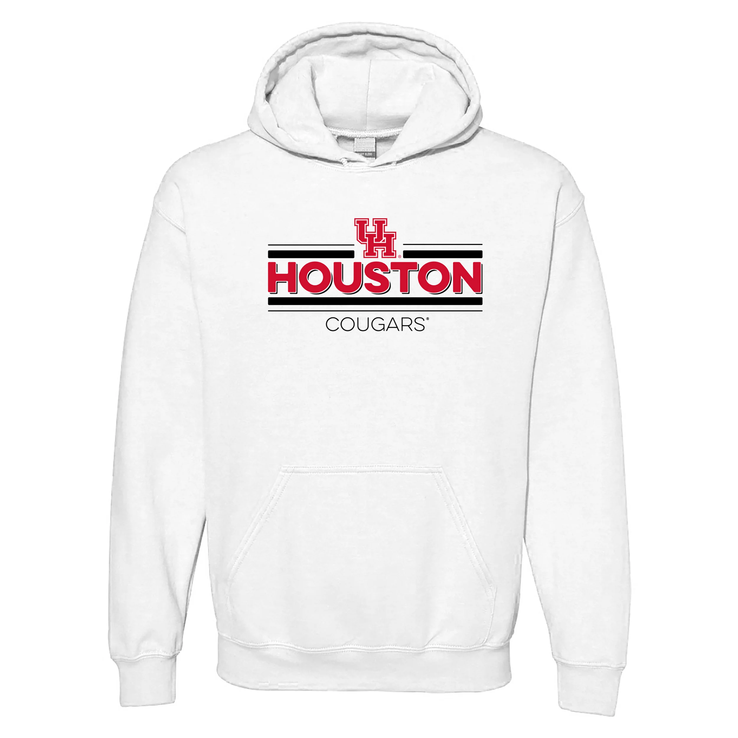 University of Houston Cougars Double Bar Logo Hoodie - White
