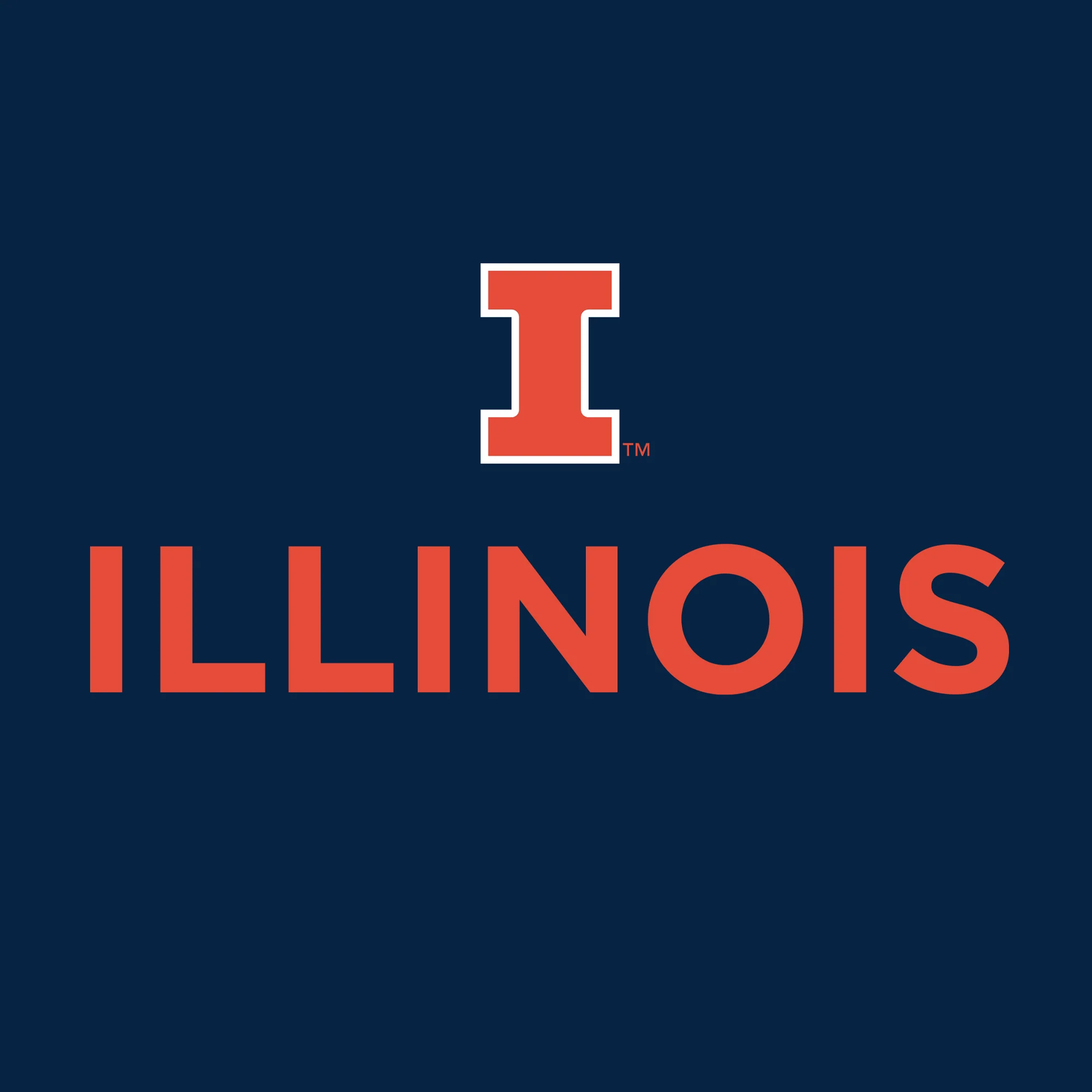 University of Illinois Fighting Illini Institutional Logo Cotton T-Shirt - Navy - Image 2